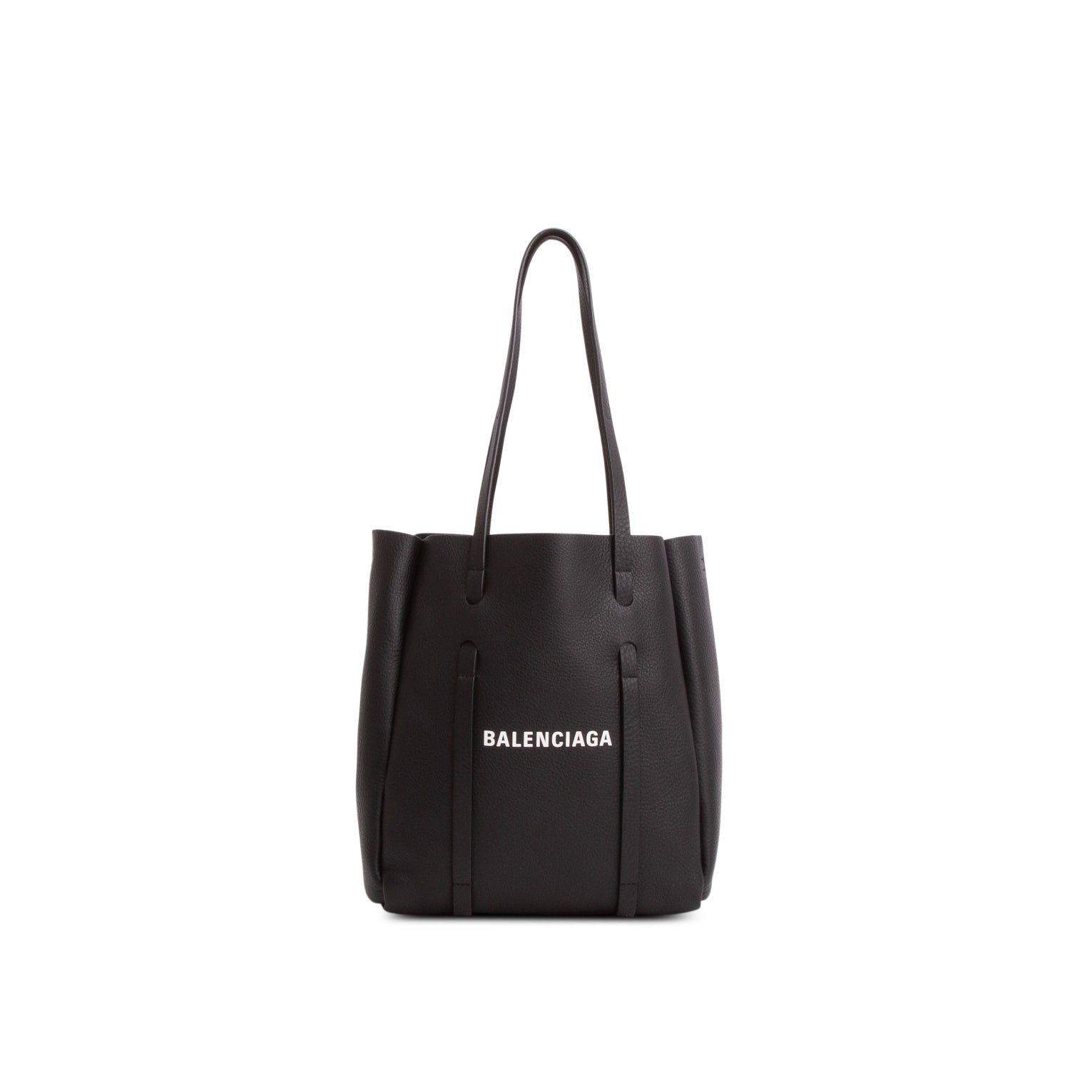 Balenciaga Black Calfskin Logo XXS Everyday Tote w/ Pouch & Strap