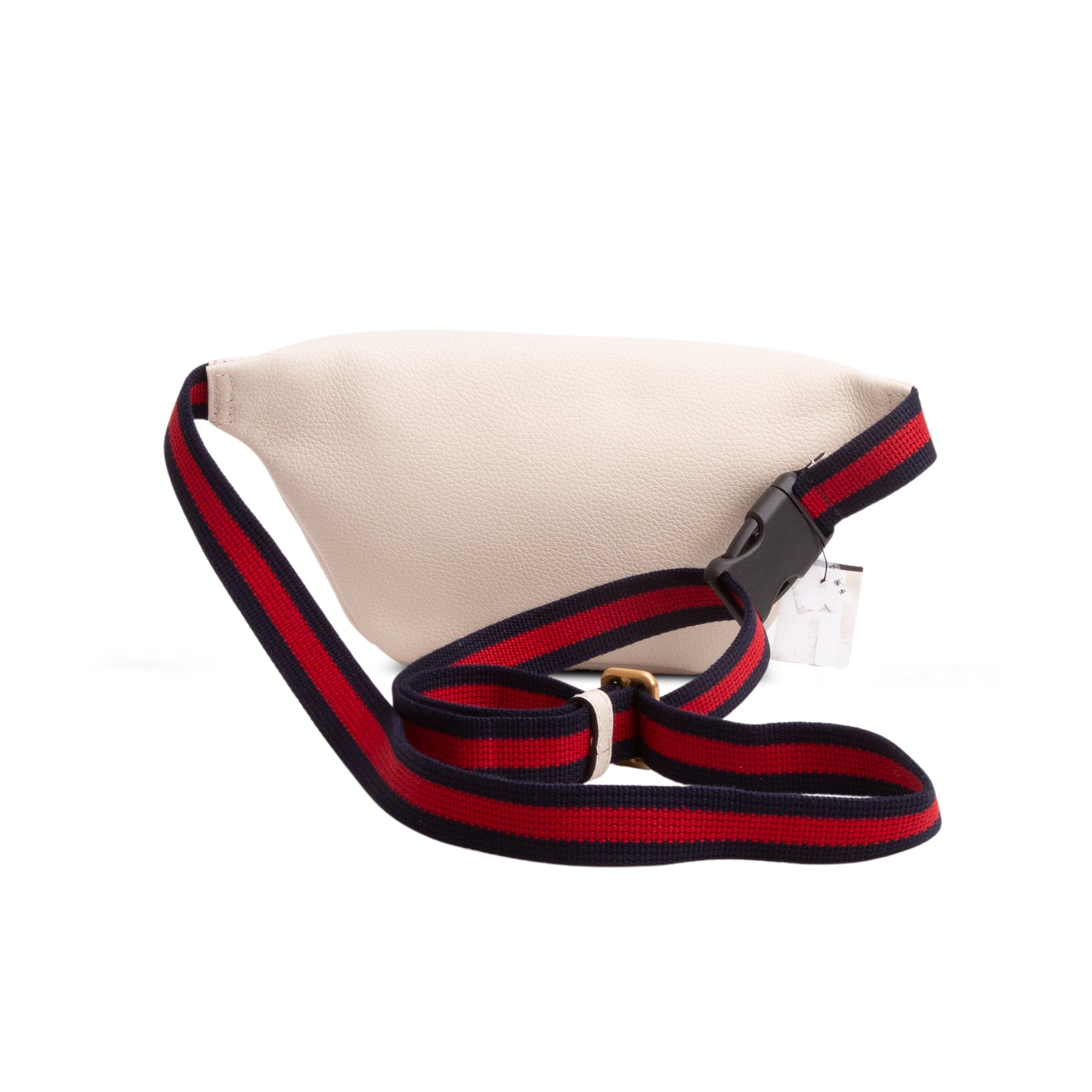 Gucci Cream Calfskin Leather Logo Print Small Belt Bag