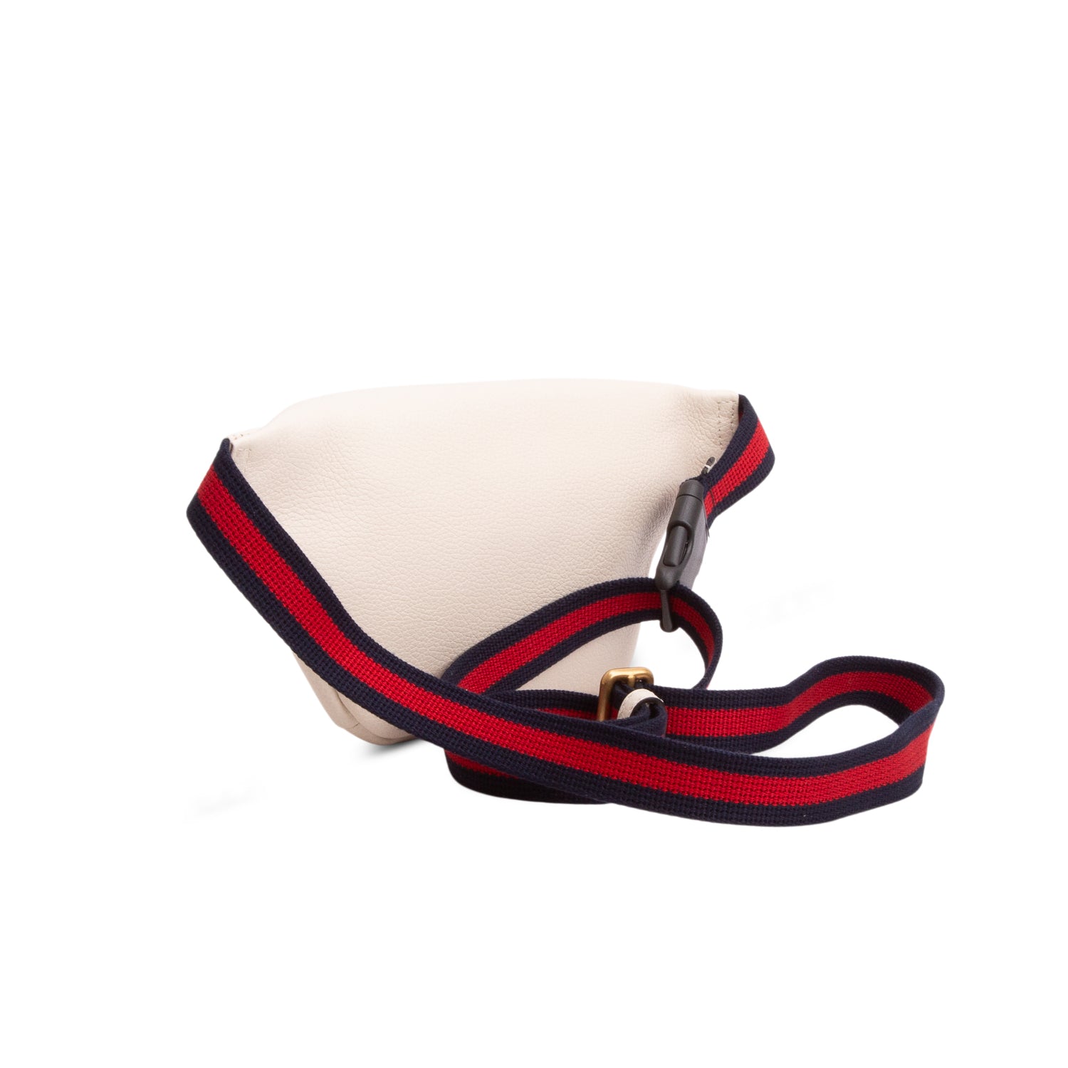 Gucci Cream Calfskin Leather Logo Print Small Belt Bag