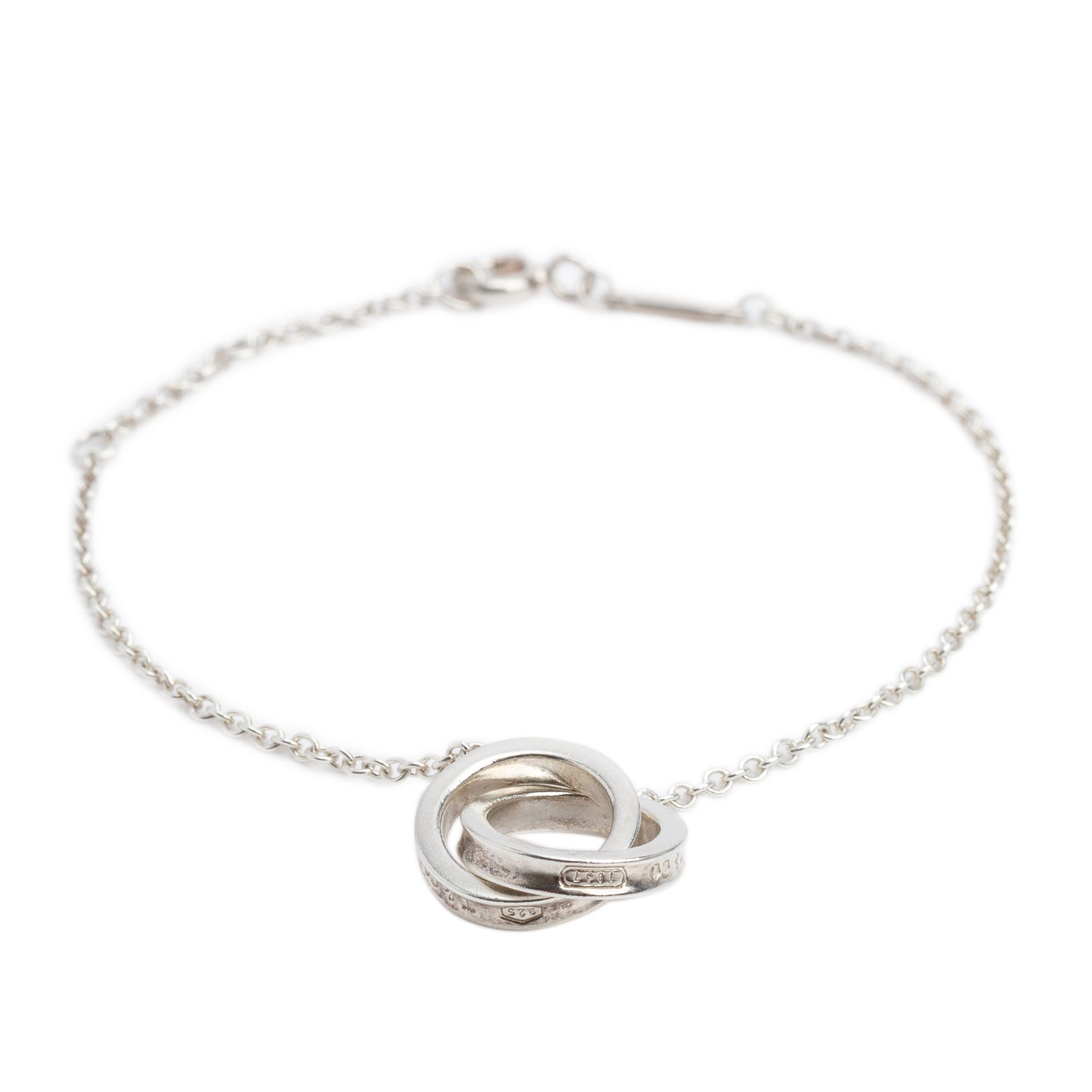 Tiffany & Co. Sterling Silver 1837 Interlocking Circles Chain Bracelet