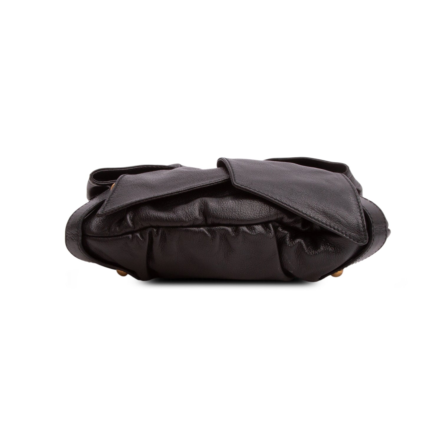 Saint Laurent Black Chevre Bow Shoulder Bag