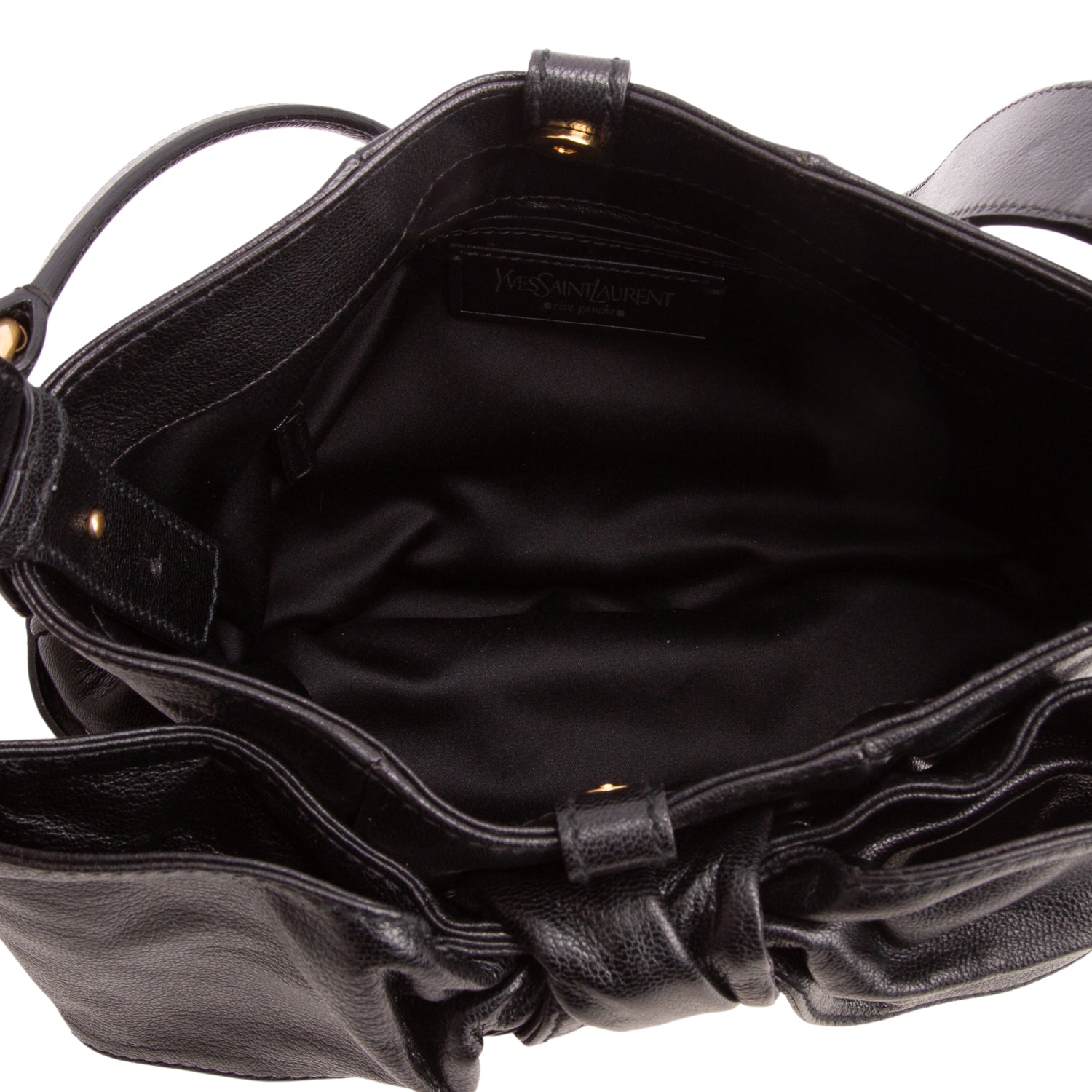 Saint Laurent Black Chevre Bow Shoulder Bag
