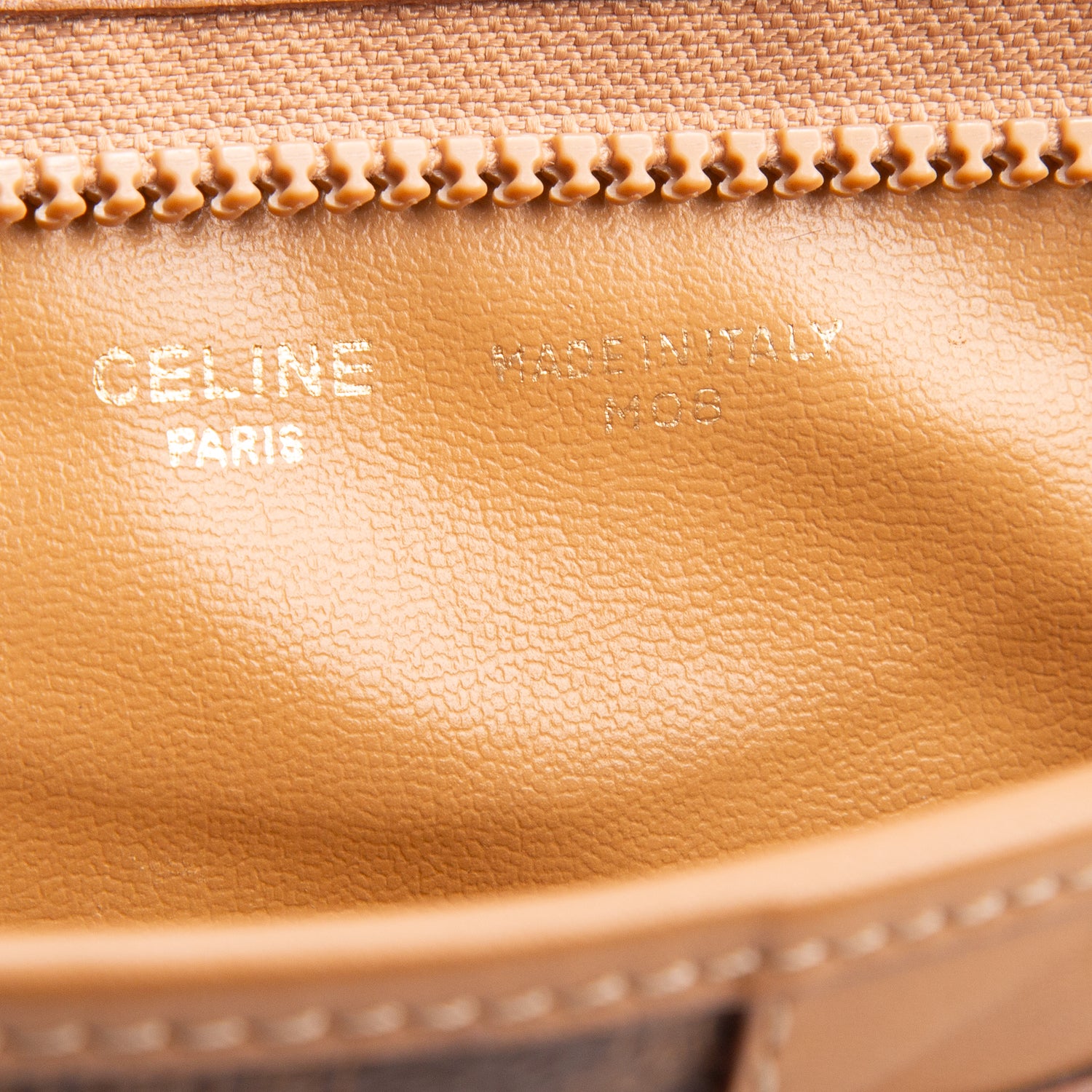 Celine Vintage Brown Macadam Clutch