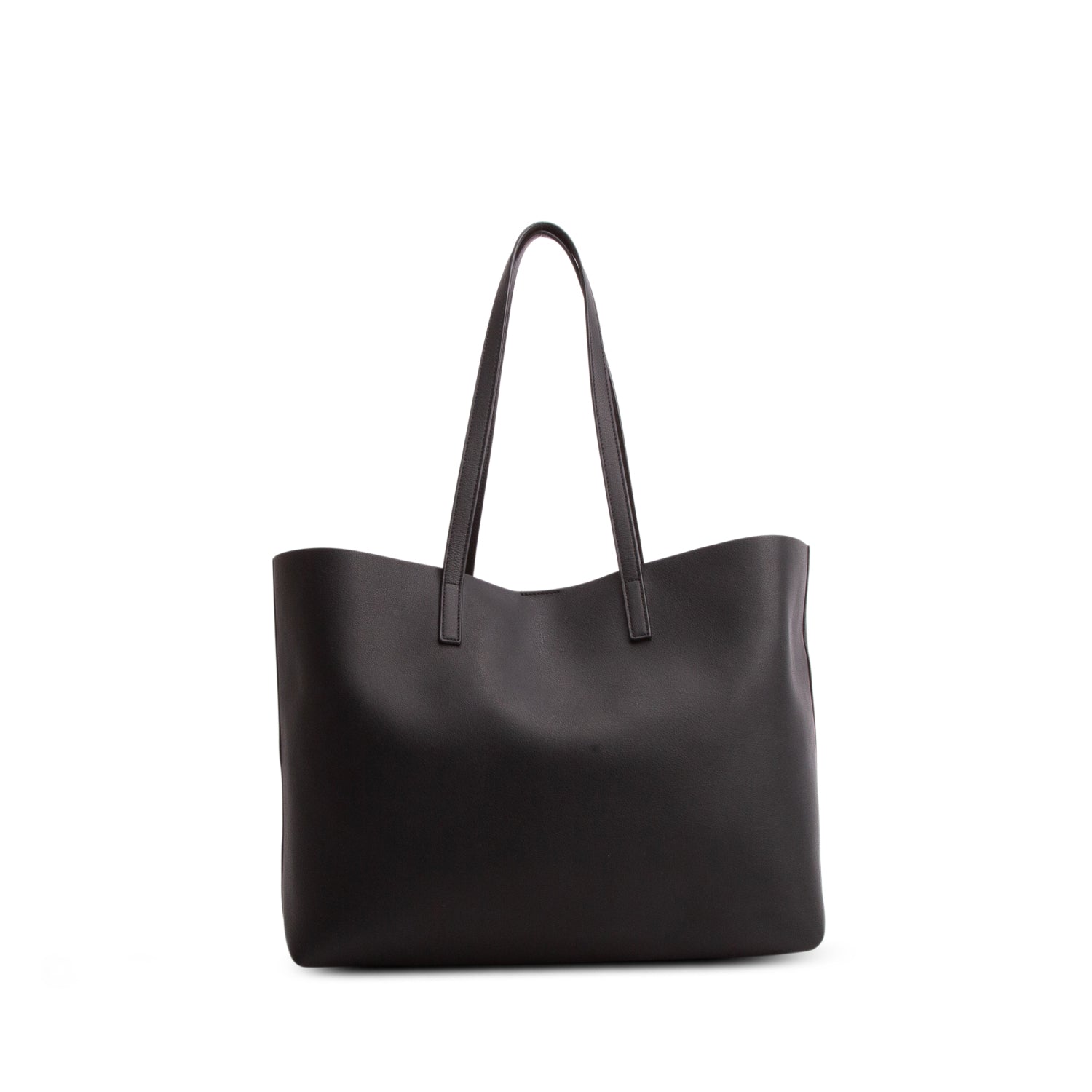 Saint Laurent 2025 Black Calfskin Large Shopping Tote w/ Box, Pouch & Receipt