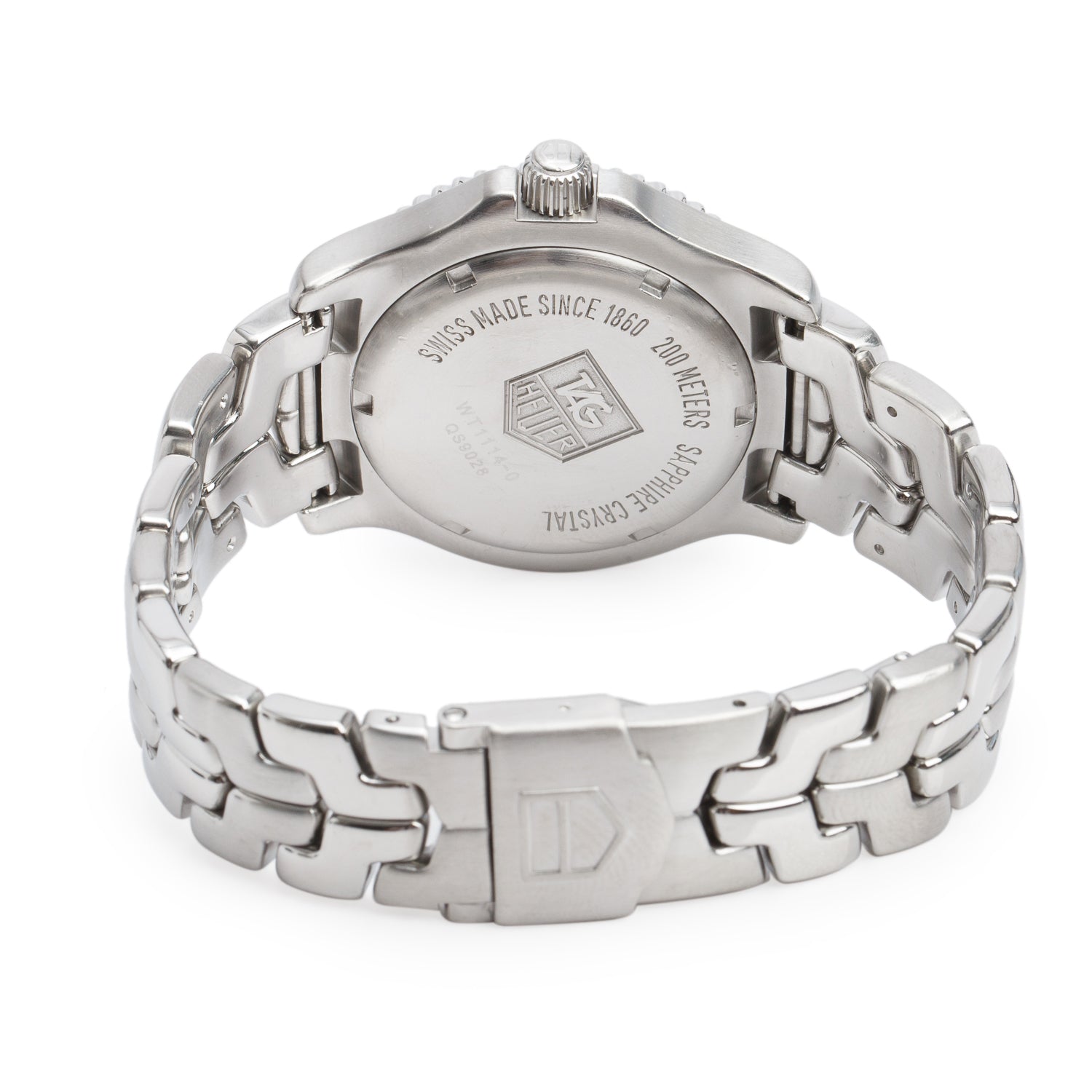 Tag Heuer Stainless Steel Link 42 MM Quartz Watch White Dial WT1114-0