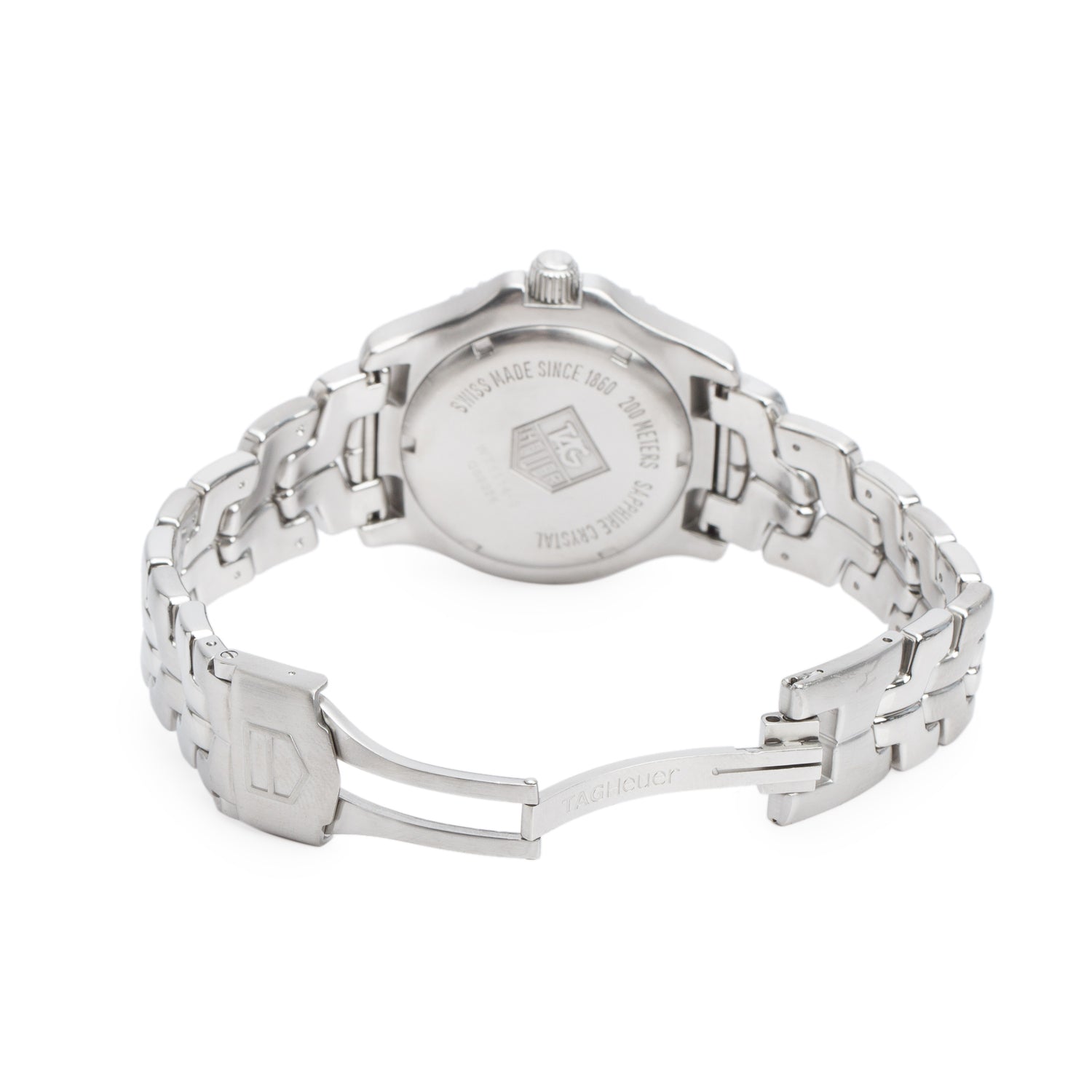 Tag Heuer Stainless Steel Link 42 MM Quartz Watch White Dial WT1114-0