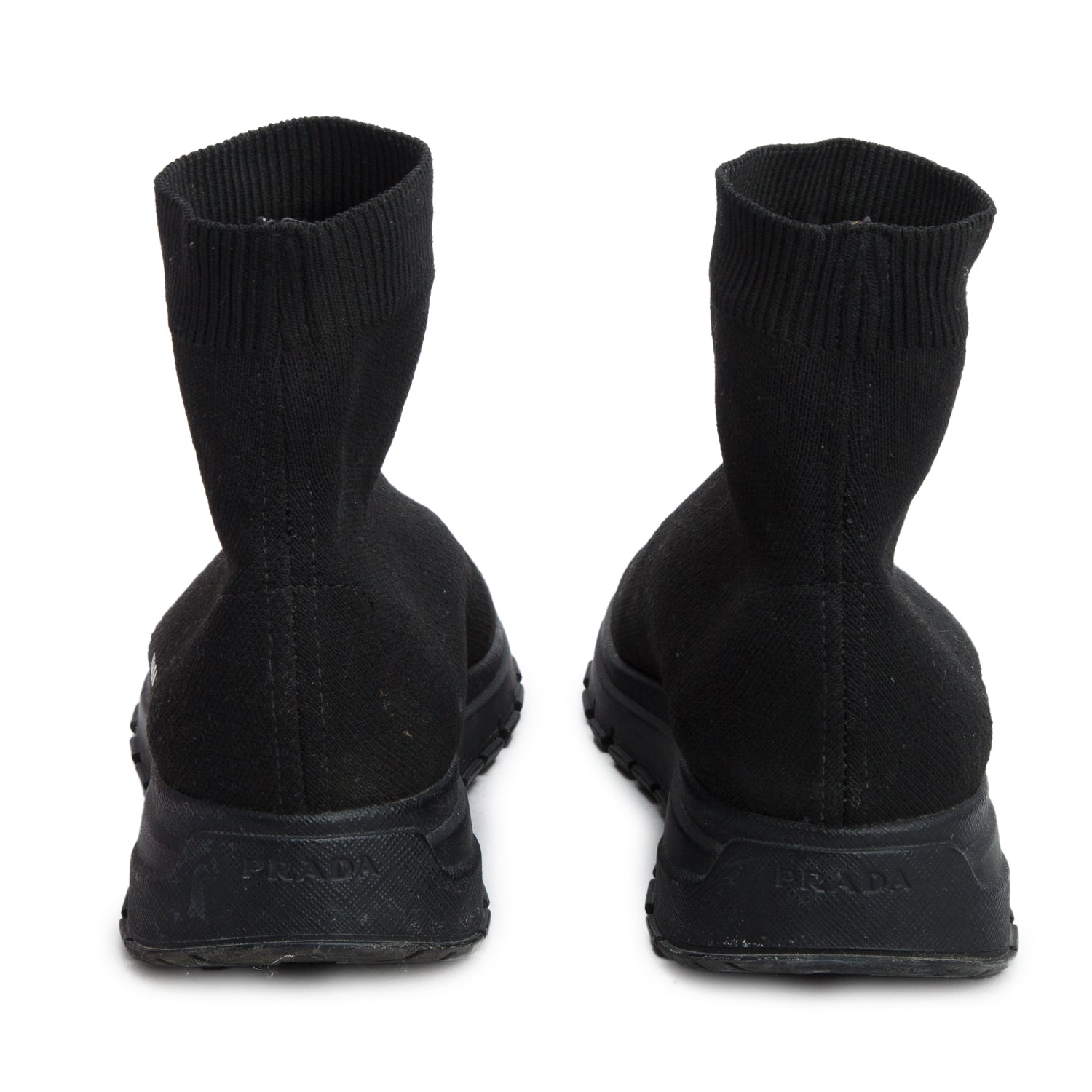Prada Black Knit Sock Sneaker, Women's Size 39 w/ Box