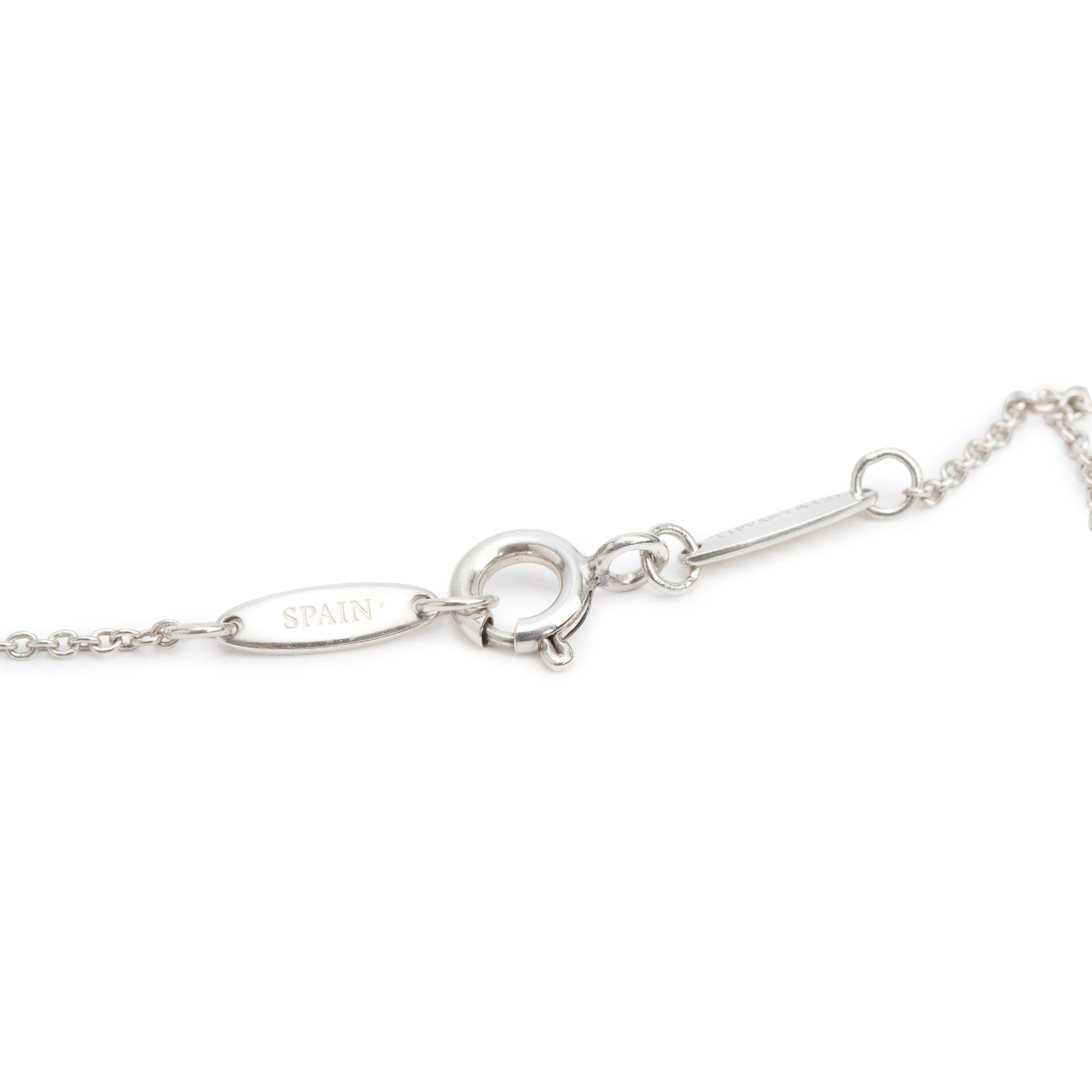 Tiffany & Co. Elsa Peretti Sterling Silver & 18k Rose Gold Open Heart Pendant Necklace, Size Small