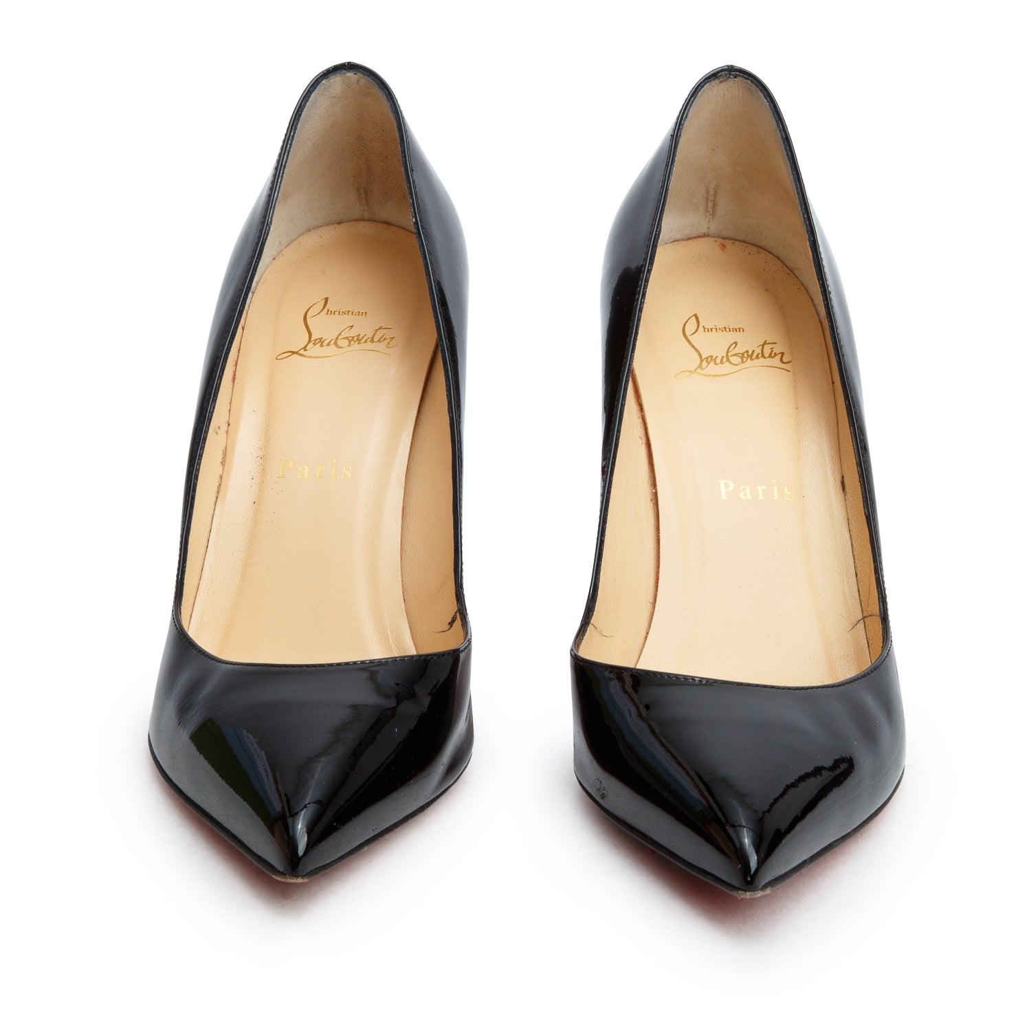 Christian Louboutin Black Patent Leather Pigalle 85 Pumps, Women's Size 39.5 w/ Box