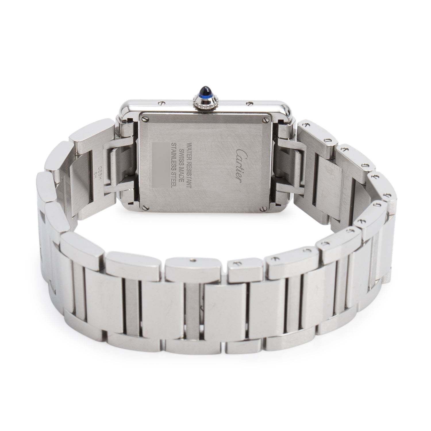 Cartier 2022 Stainless Steel Tank Must de Cartier Quartz Watch, Large Model 4323 w/ Box, Papers & Extra Strap