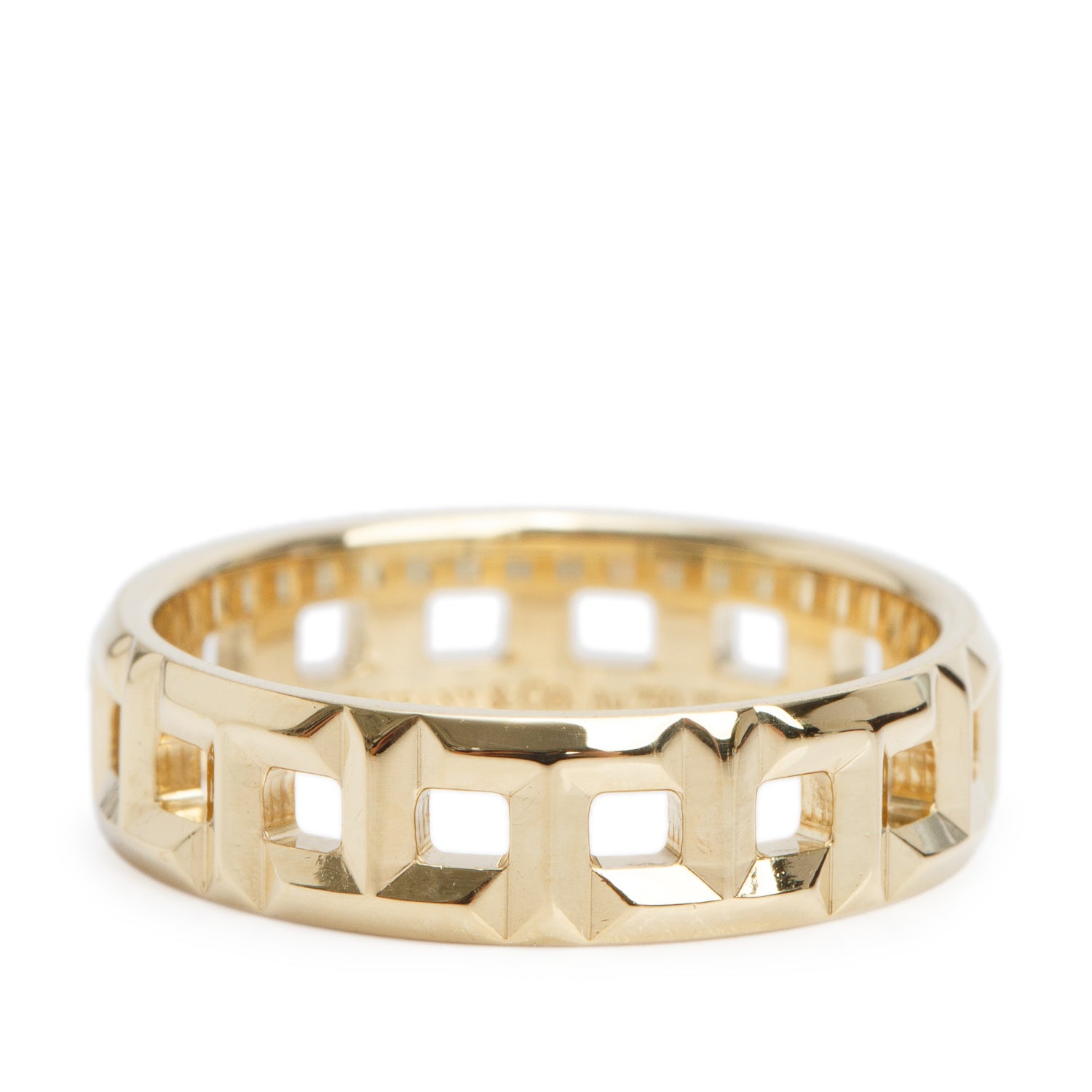 Tiffany & Co. 18k Yellow Gold T True Wide 5.5 MM Ring, Size 8