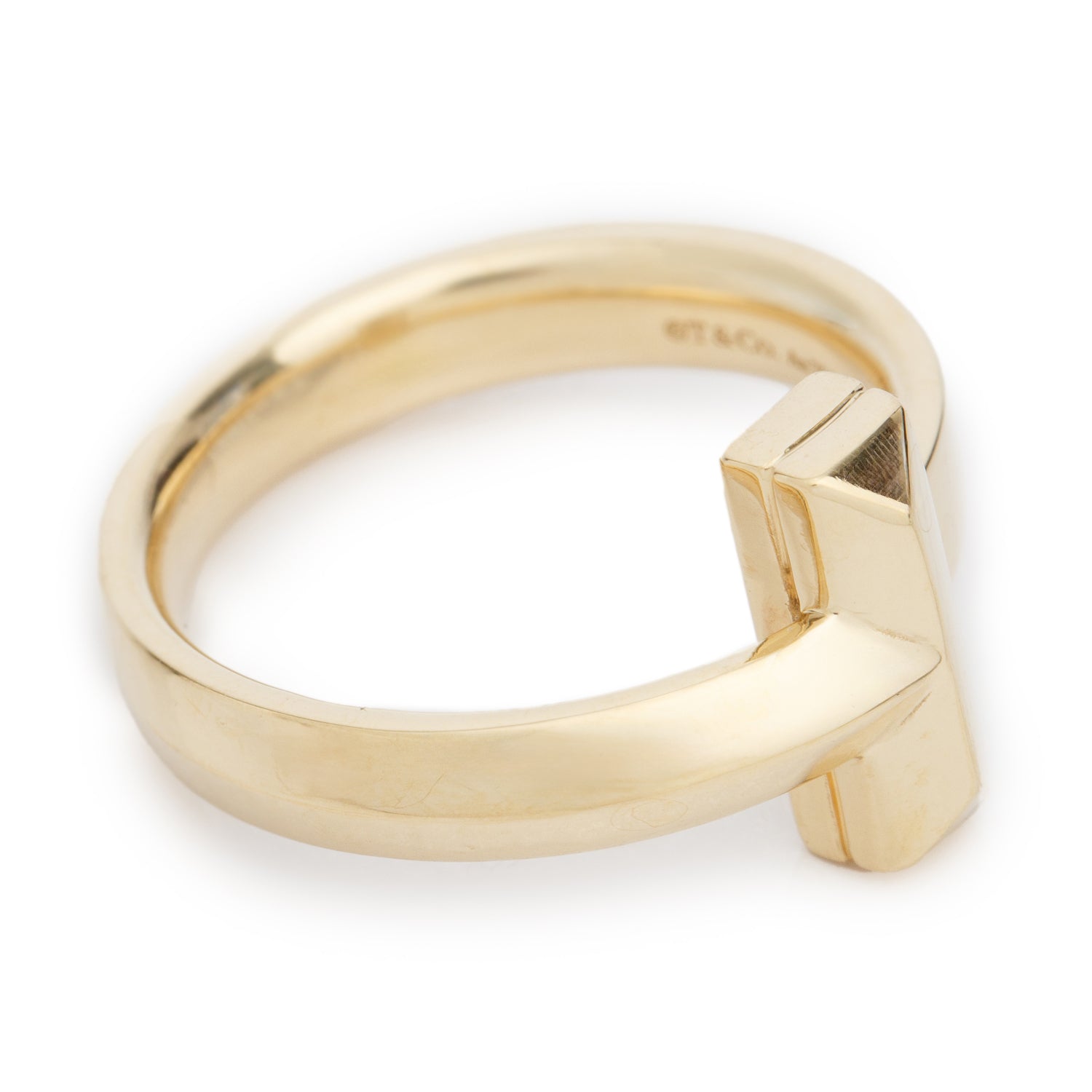 Tiffany & Co. 18k Yellow Gold T1 Ring, Size 10.5 w/ Box