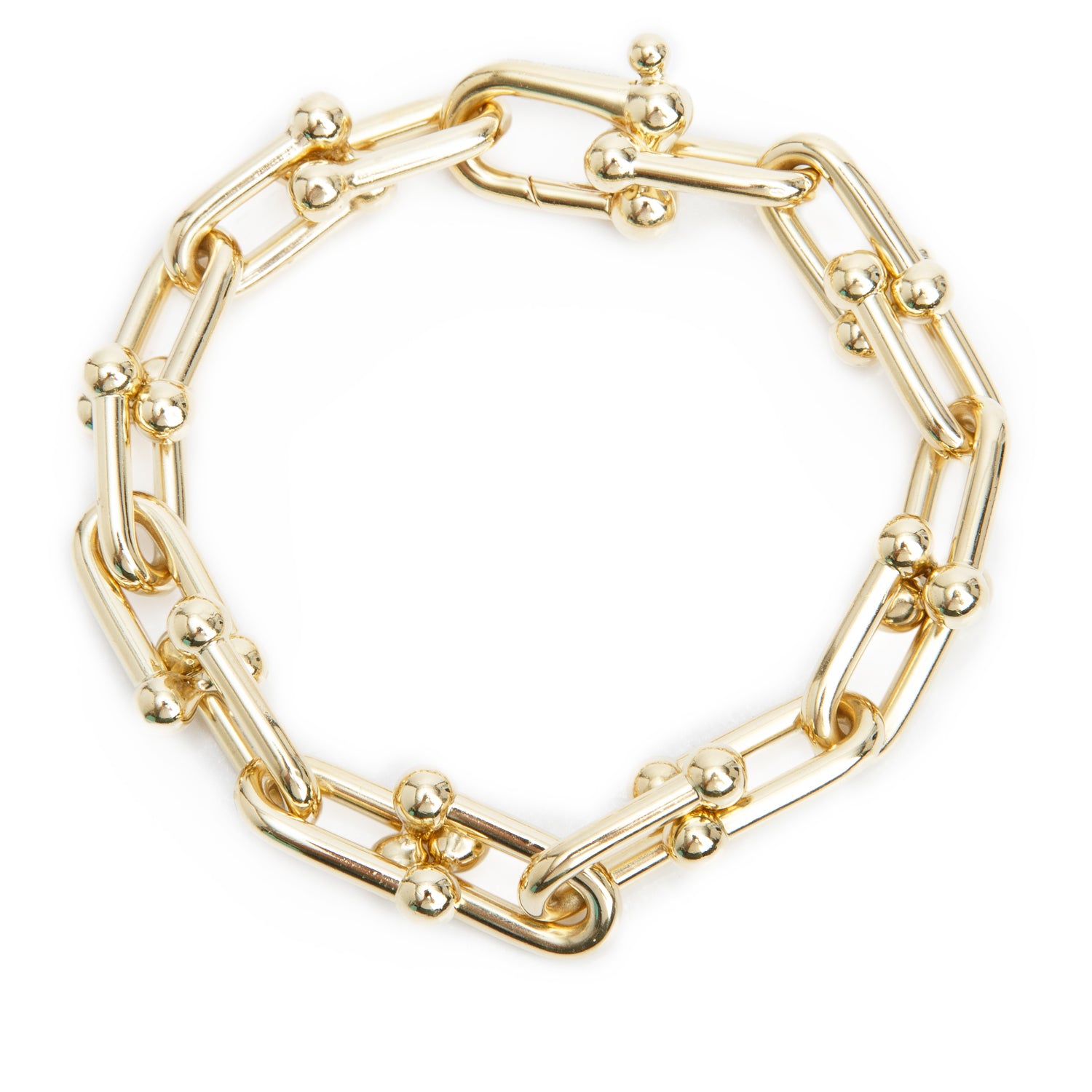 Tiffany & Co. 18k Yellow Gold HardWear Large Link Bracelet w/ Box