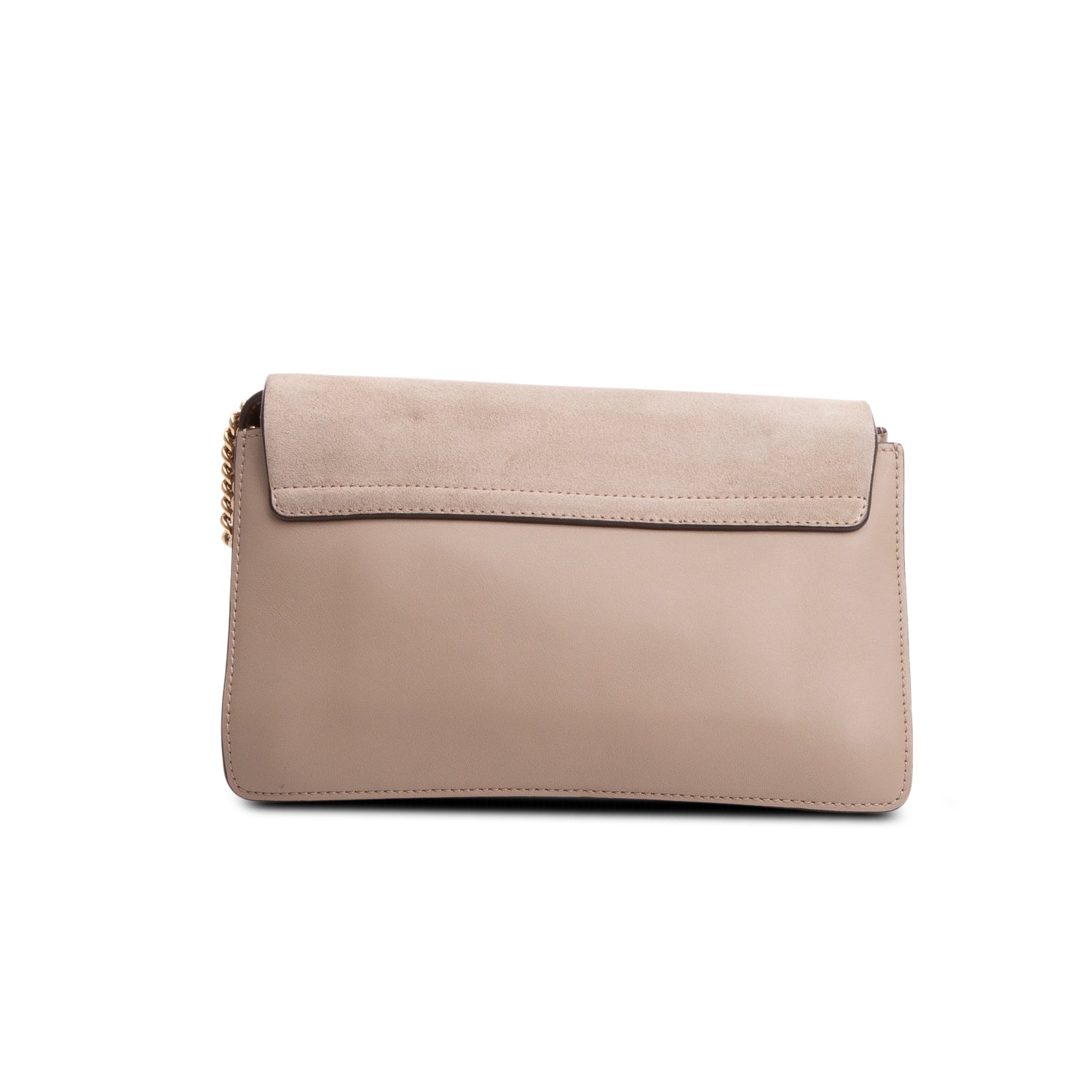 Chloe Grey Suede & Calfskin Leather Small Faye Shoulder Bag
