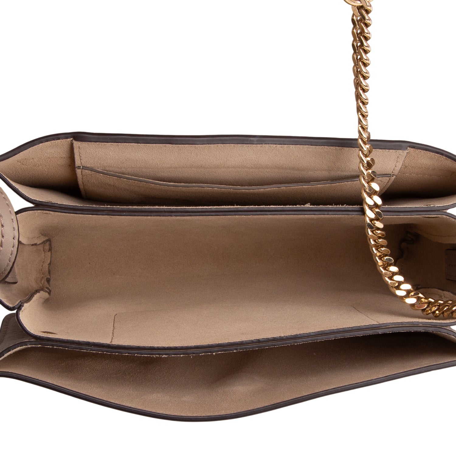 Chloe Grey Suede & Calfskin Leather Small Faye Shoulder Bag
