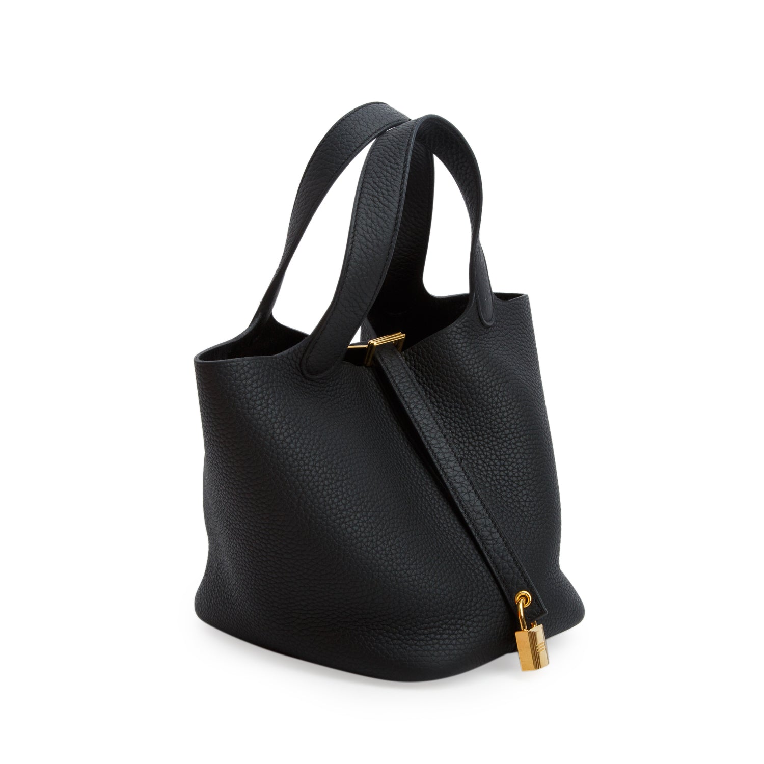 Hermes 2025 Noir Taurillon Clemence Picotin Lock 18 w/ Box