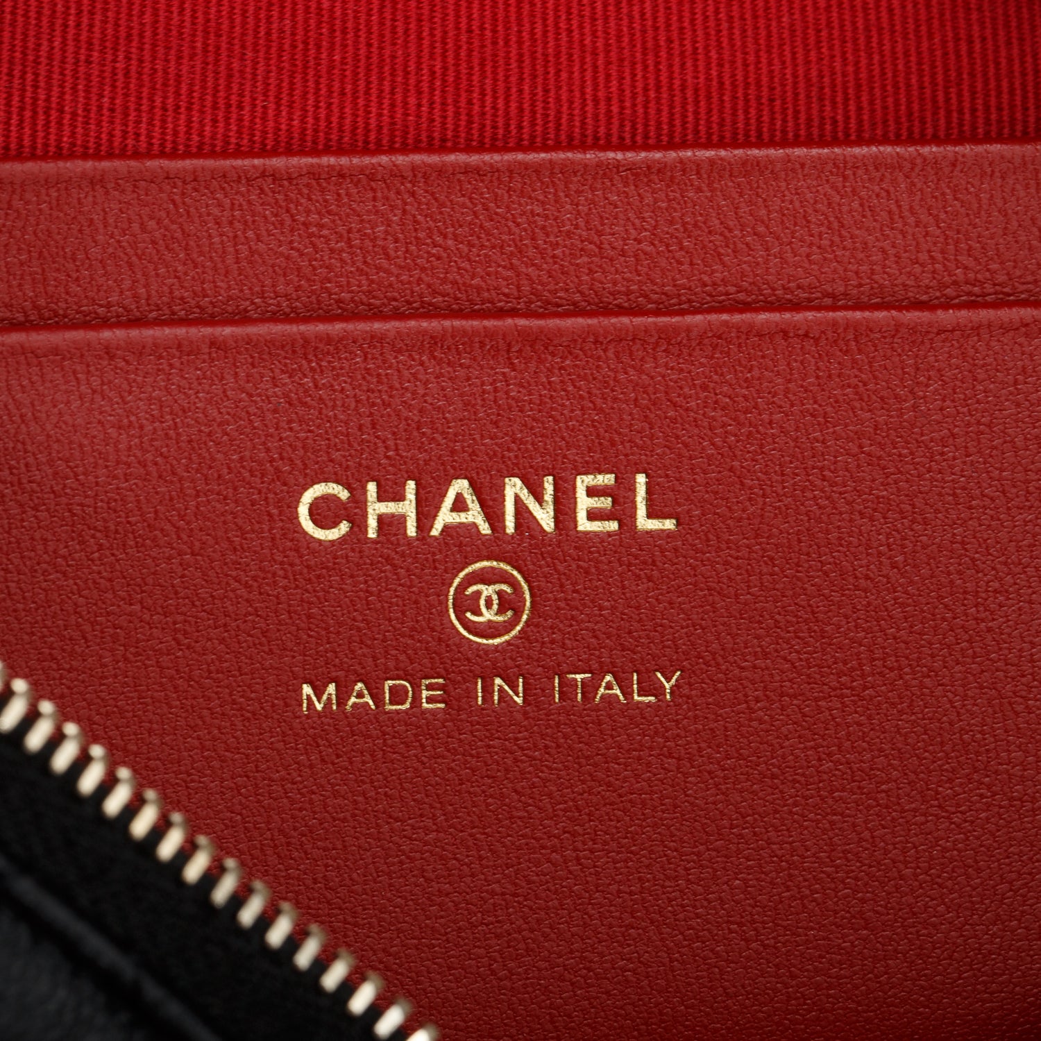 Chanel Black Lambskin Quilted Camellia Belt Bag w/ Box