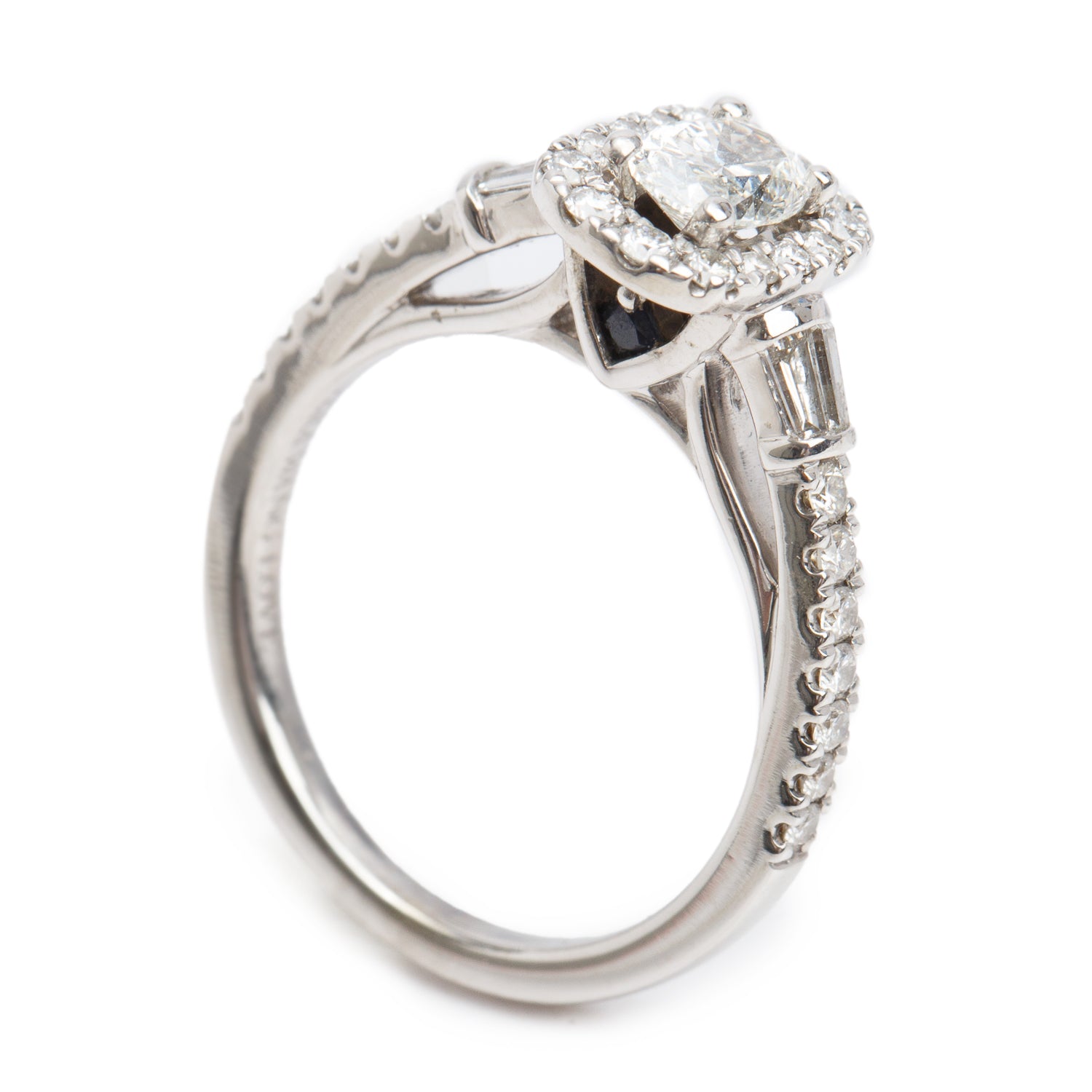 Vera Wang 14k White Gold Love Diamond Engagement Ring, Size 6.25 w/ Box