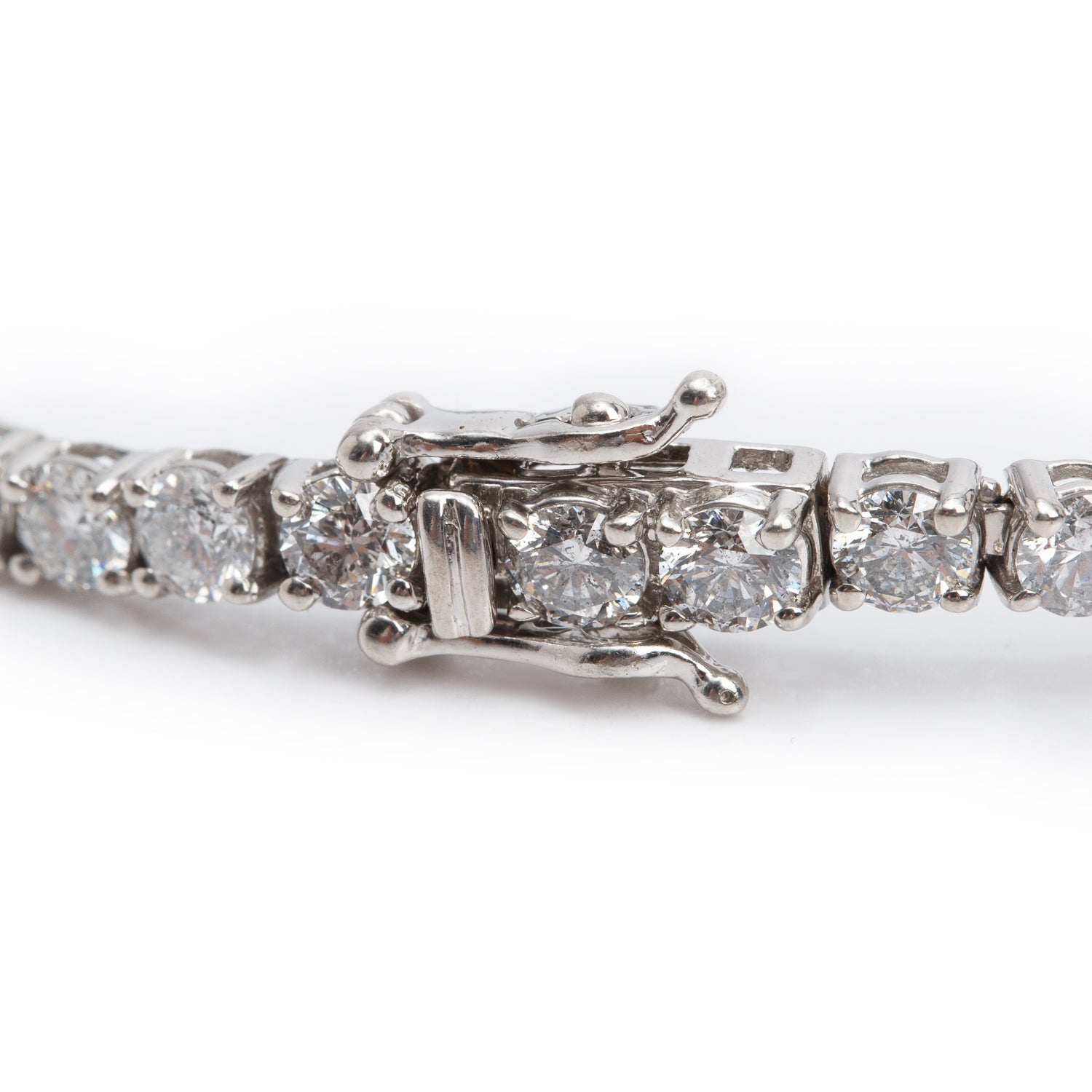 14k White Gold 7.65 tcw. Diamond Tennis Bracelet
