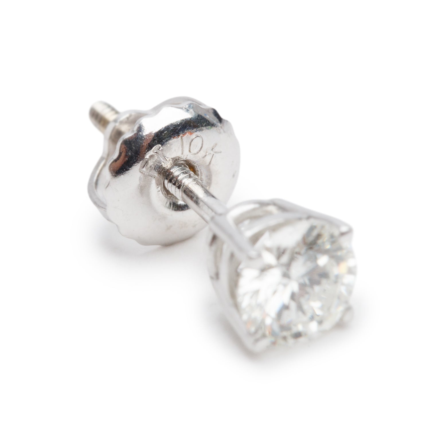 14k White Gold 0.77 tcw. Diamond Stud Earrings