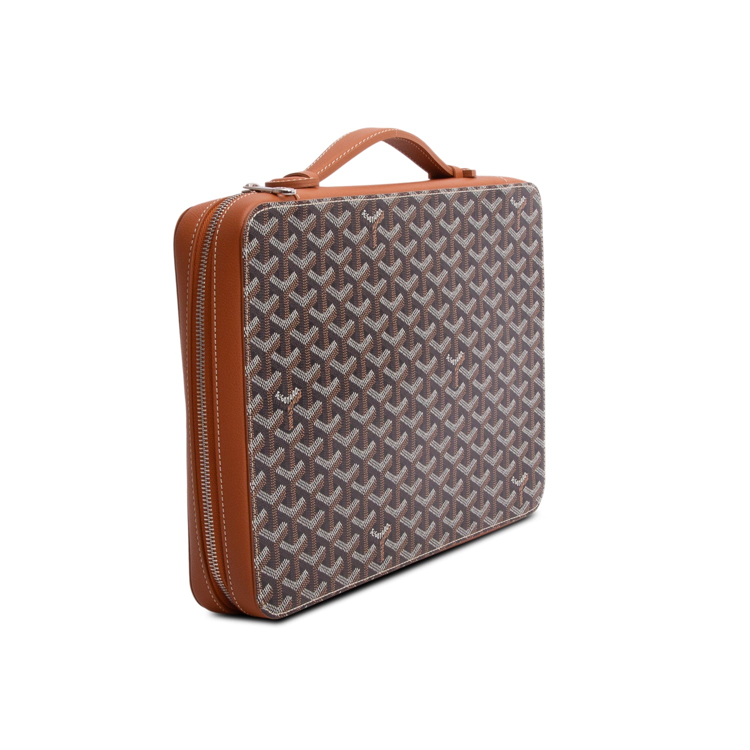 Goyard 2020 Brown Goyardine Universal Companion Portfolio
