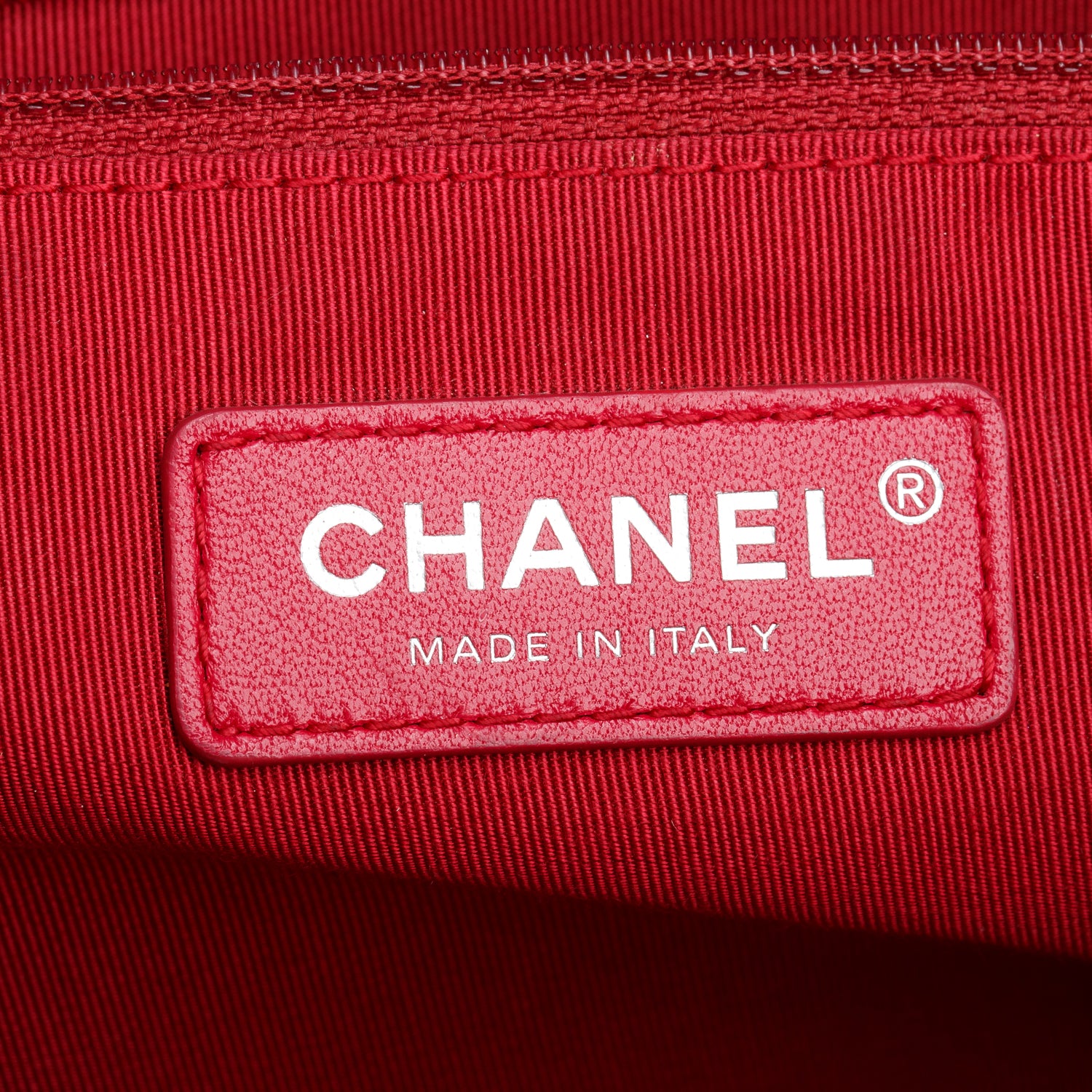 Chanel Red Caviar Quilted Large Riviera Tote w/ Authenticity Card, Pouch & Strap