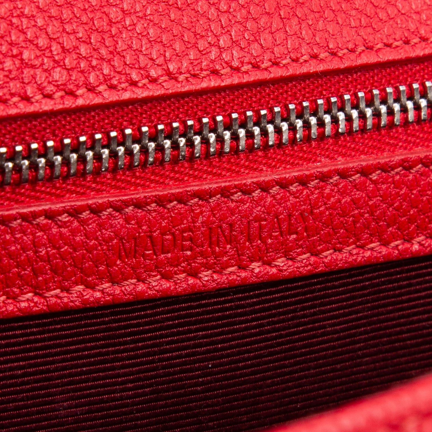Christian Dior Red Calfskin Leather Small Diorama Flap Bag w/ Box & Authenticity Card