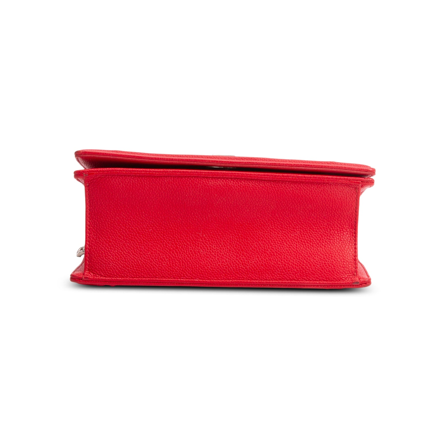 Christian Dior Red Calfskin Leather Small Diorama Flap Bag w/ Box & Authenticity Card