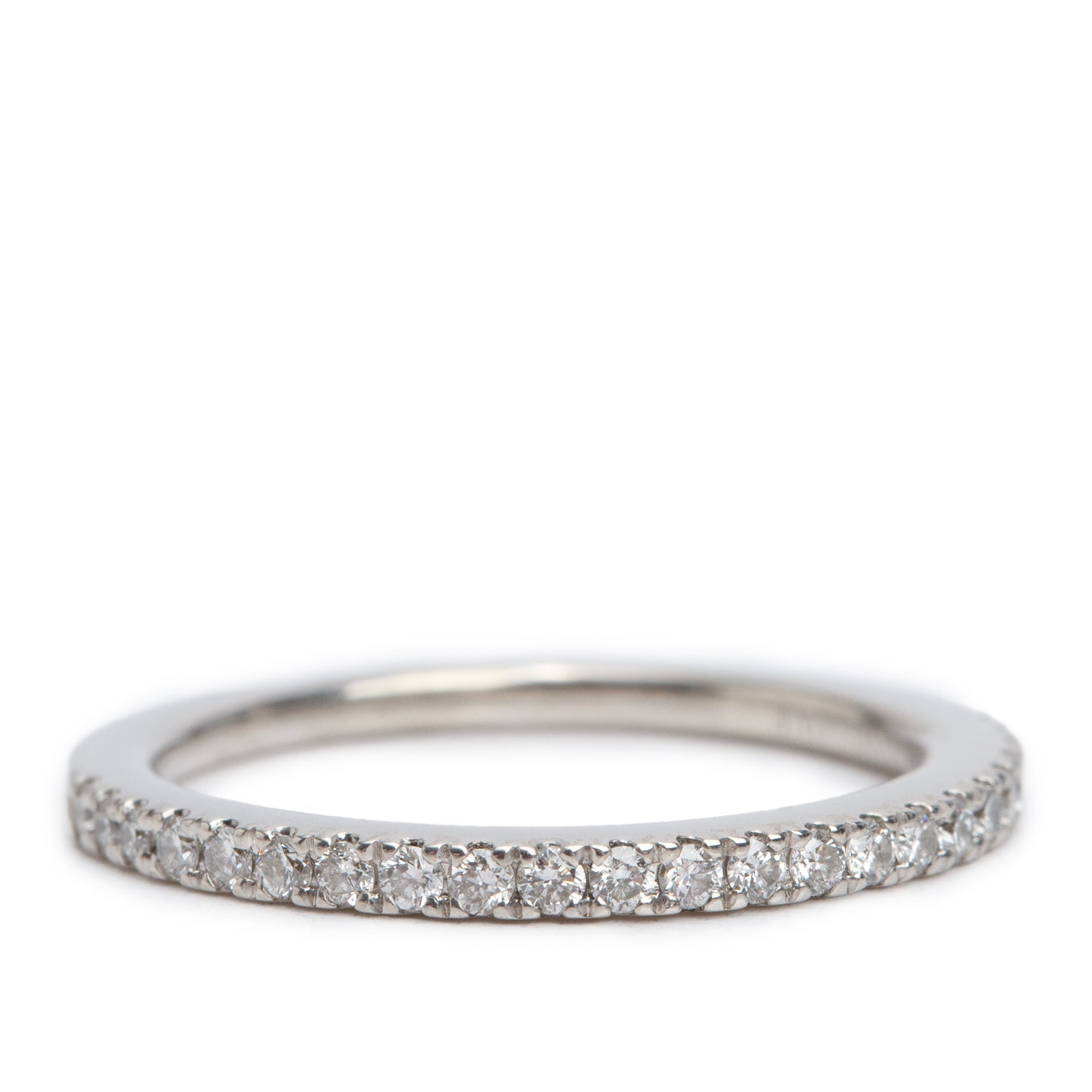 Vera Wang 14k White Gold Love Diamond Half Eternity Wedding Band Ring, Size 6.25