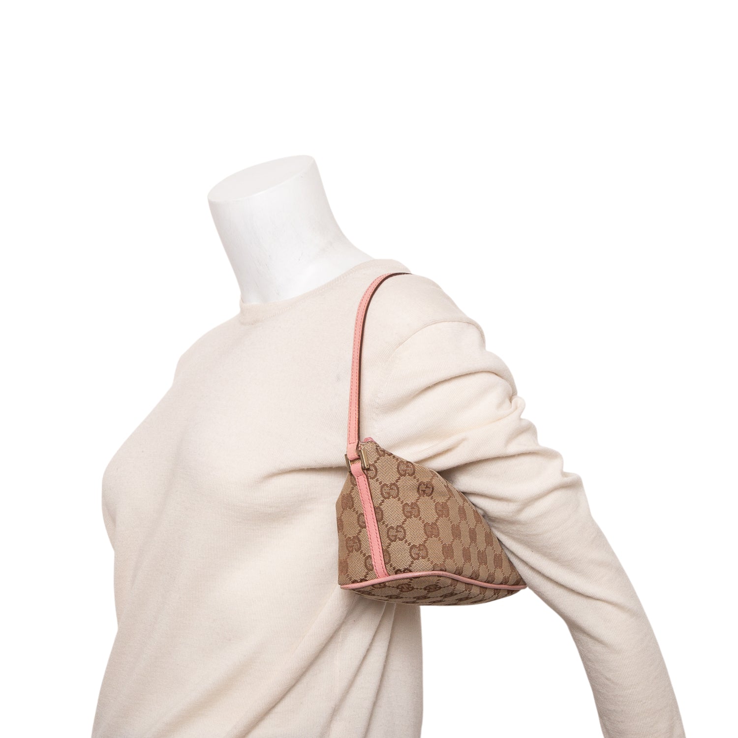 Gucci Beige GG Canvas Boat Pochette