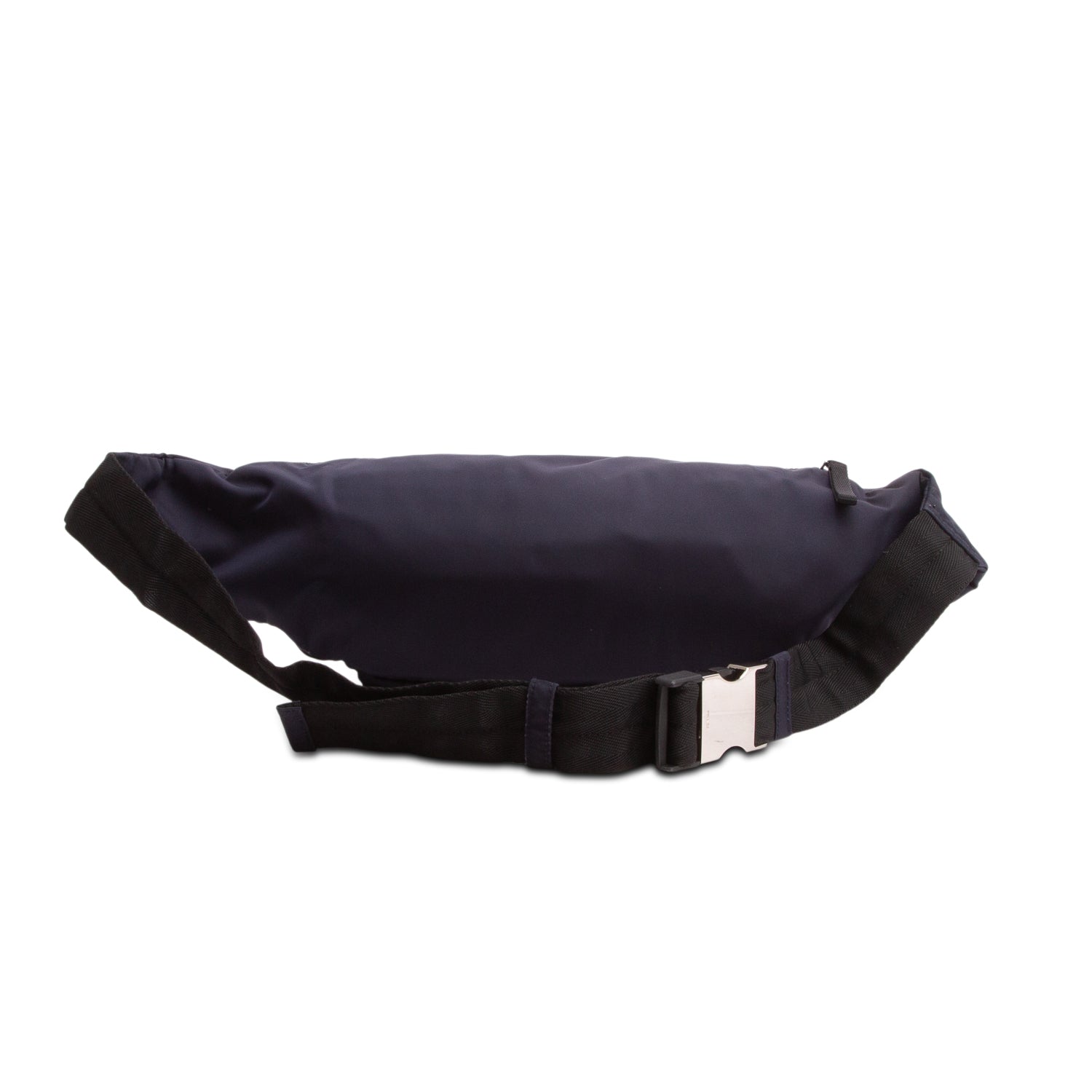 Prada Navy Tessuto Nylon Double Pocket Belt Bag w/ Authenticity Card