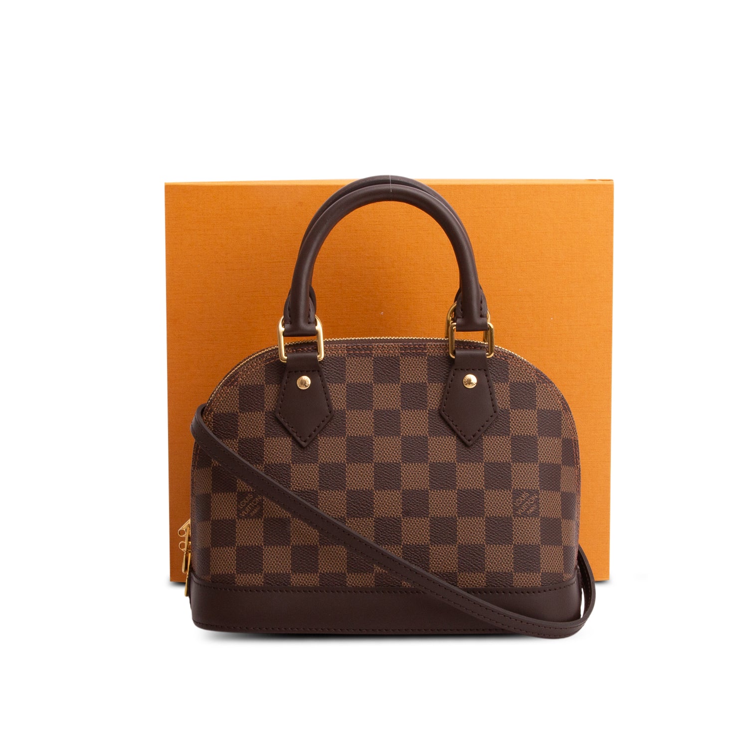 Louis Vuitton Damier Ebene Alma BB w/ Strap & Box
