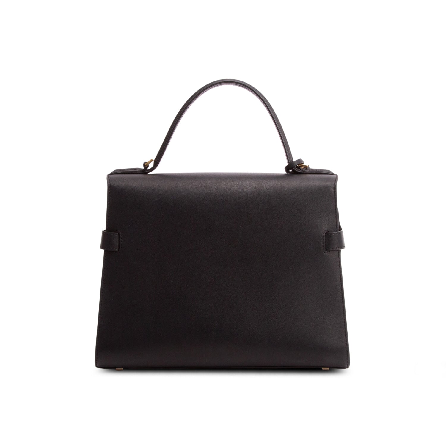 Delvaux Black Box Calf Tempete MM w/ Strap & Receipt