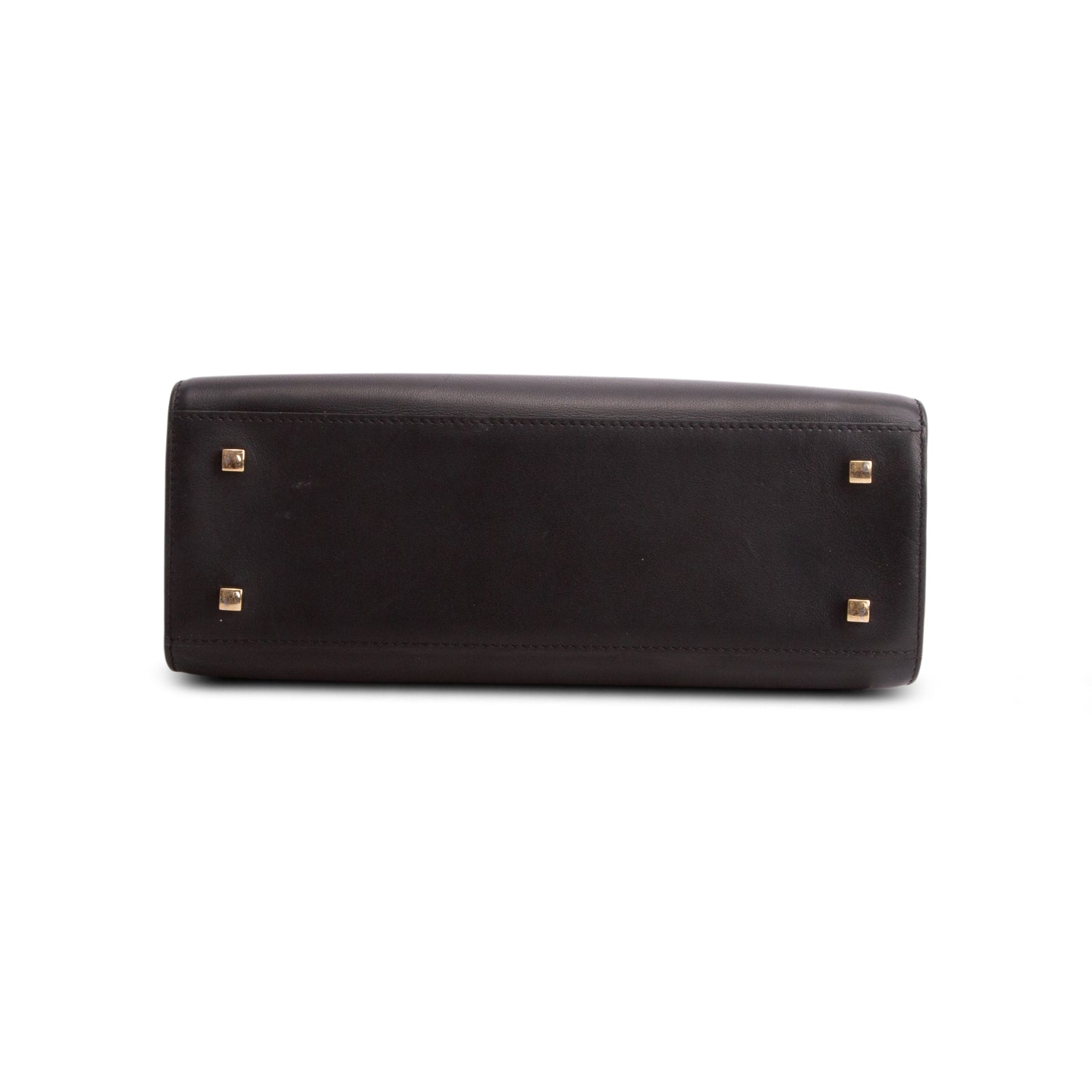 Delvaux Black Box Calf Tempete MM w/ Strap & Receipt