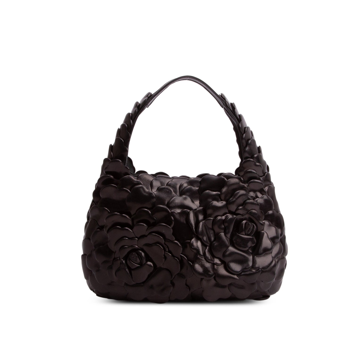 Valentino Black Nappa Atelier 03 Rose Edition Small Hobo
