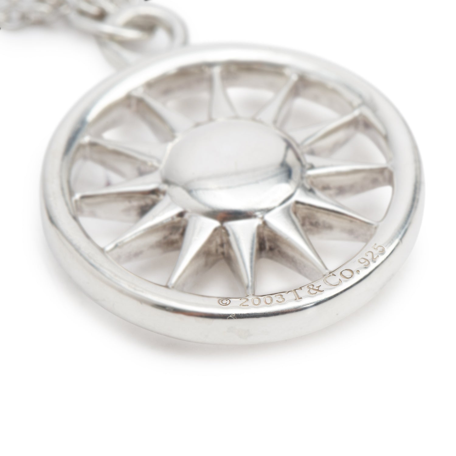 Tiffany & Co. Sterling Silver Sun Pendant Necklace