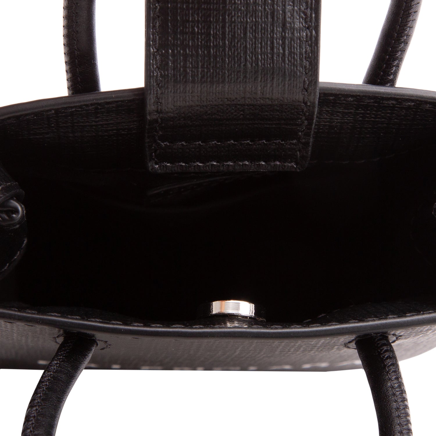 Balenciaga Black Calfskin Logo Shopping Phone Holder Bag