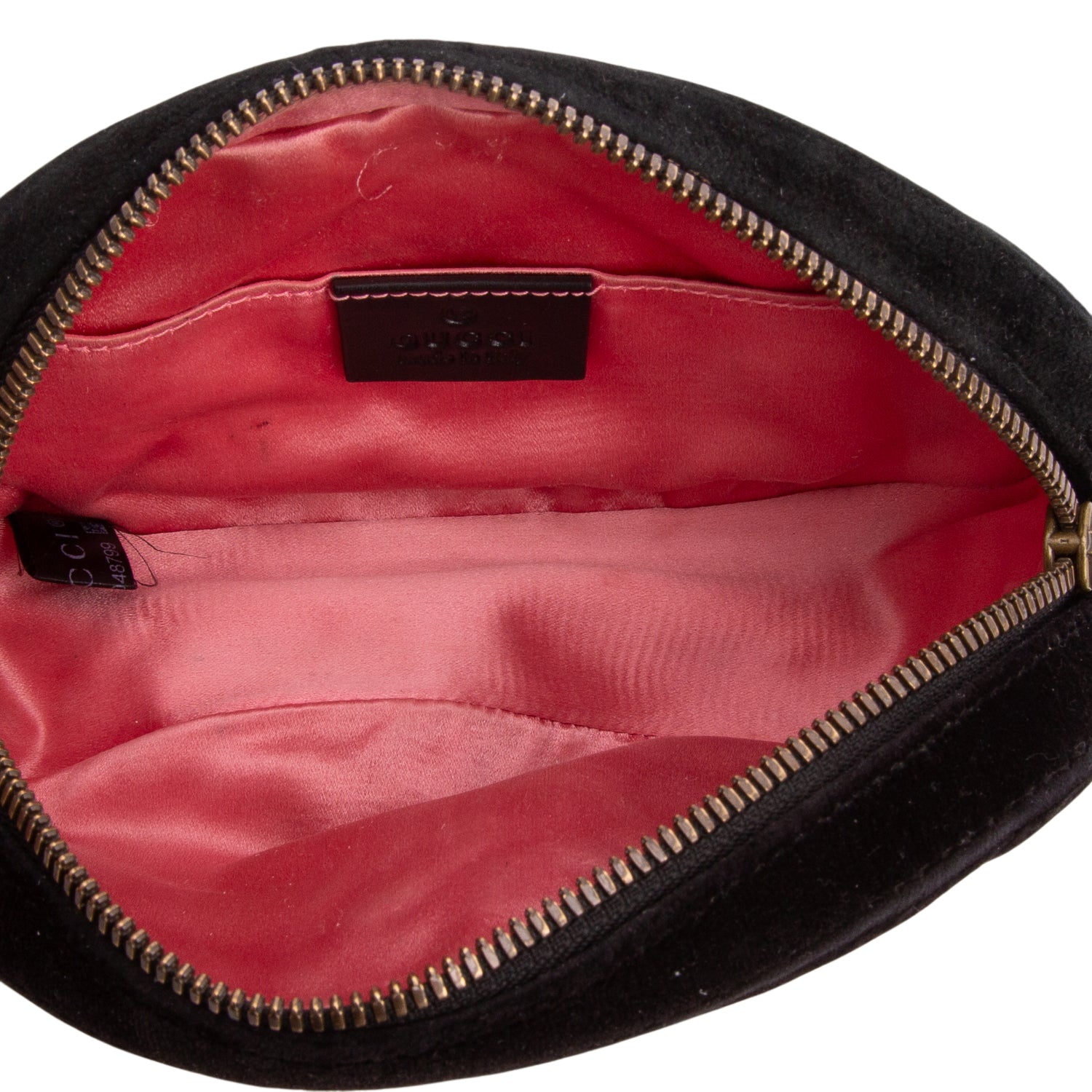 Gucci Black Velvet Matelasse GG Marmont Belt Bag, Size 85 34