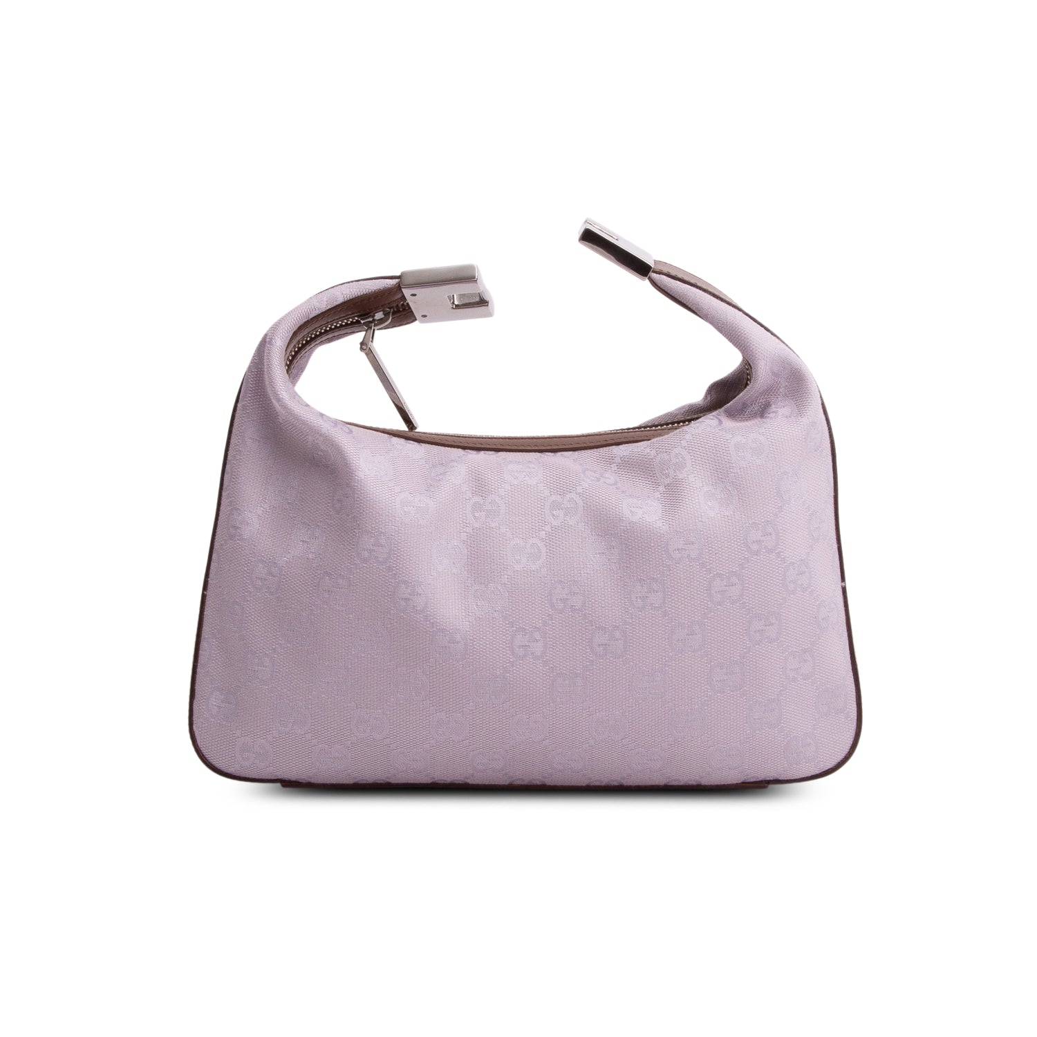 Gucci Puroke Monogram Canvas GG Clasp Hobo