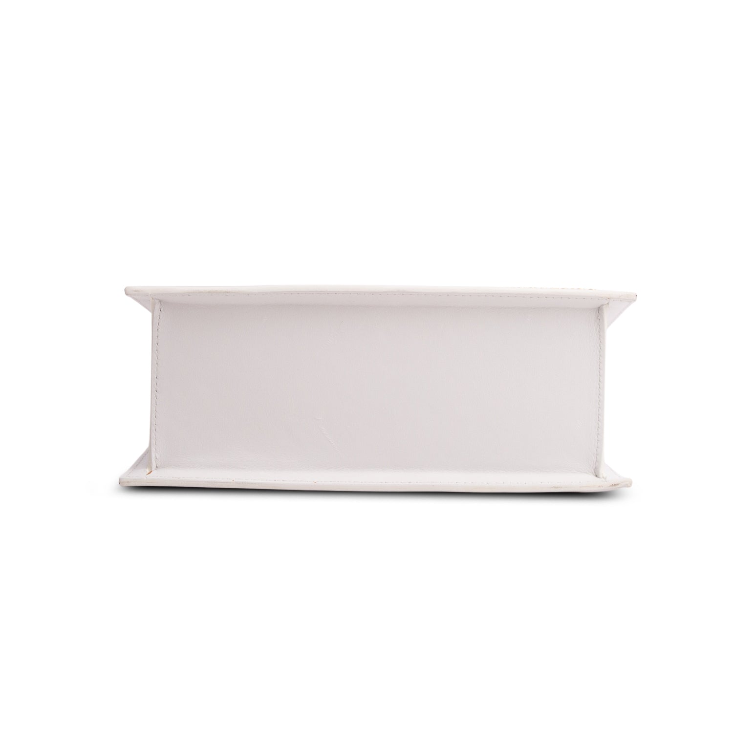 Jacquemus White Leather Le Grand Chiquito Bag w/ Strap