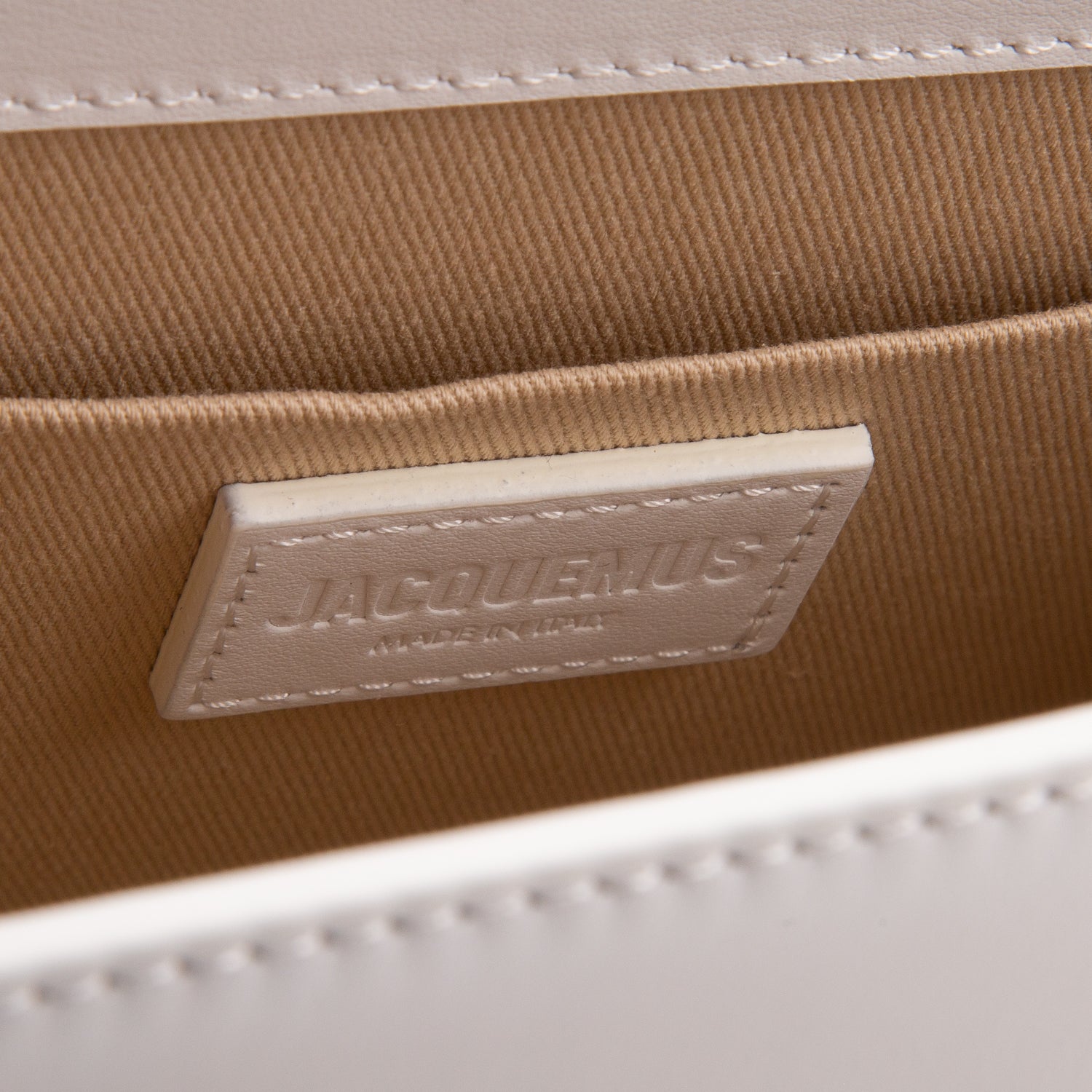 Jacquemus White Leather Le Grand Chiquito Bag w/ Strap