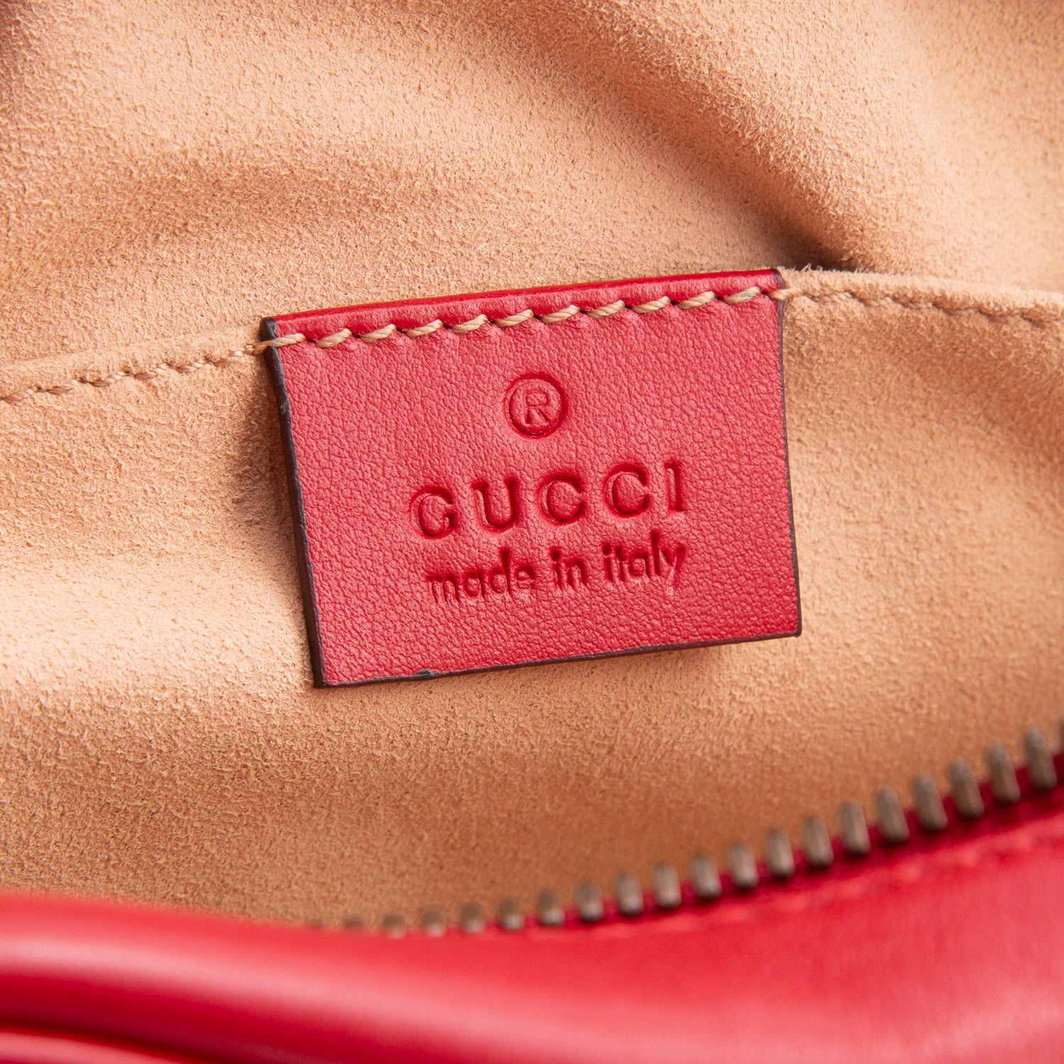 Gucci Red GG Marmont Matelasse Small Camera Bag