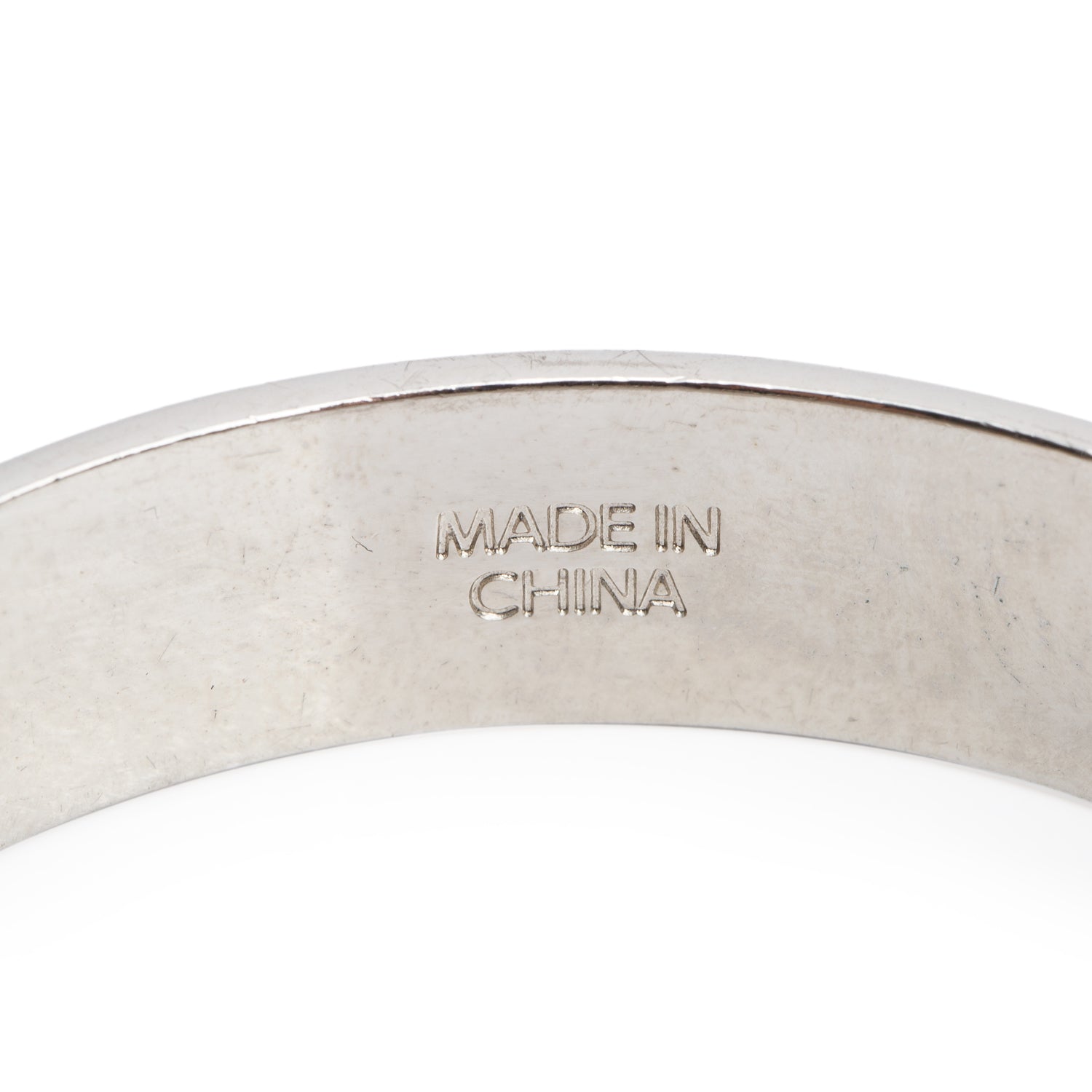 Alexander Mcqueen Silver-Tone Metal Black Enamel 3D Skull Bangle