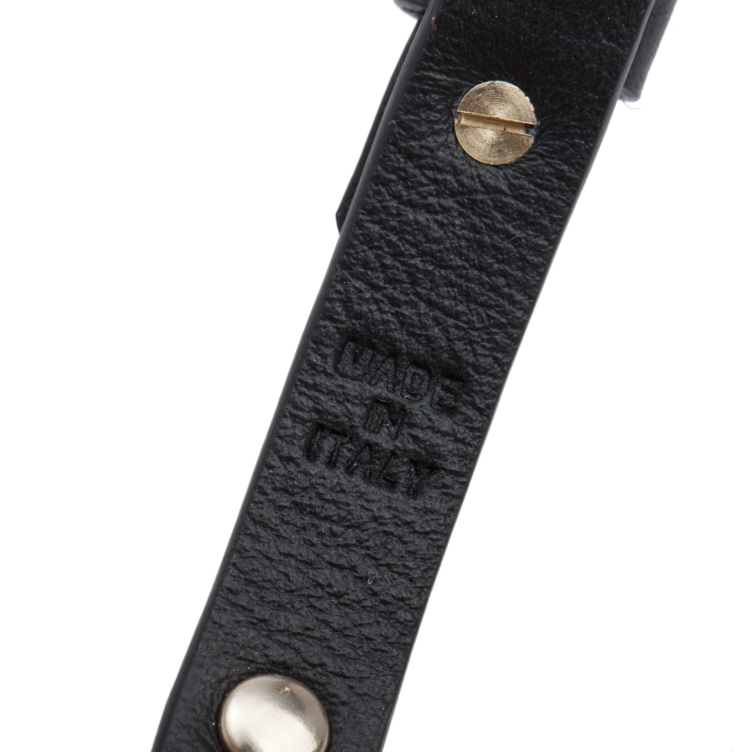 Valentino Silver Tone Metal Black Leather Rockstud Double Wrap Bracelet w/ Box