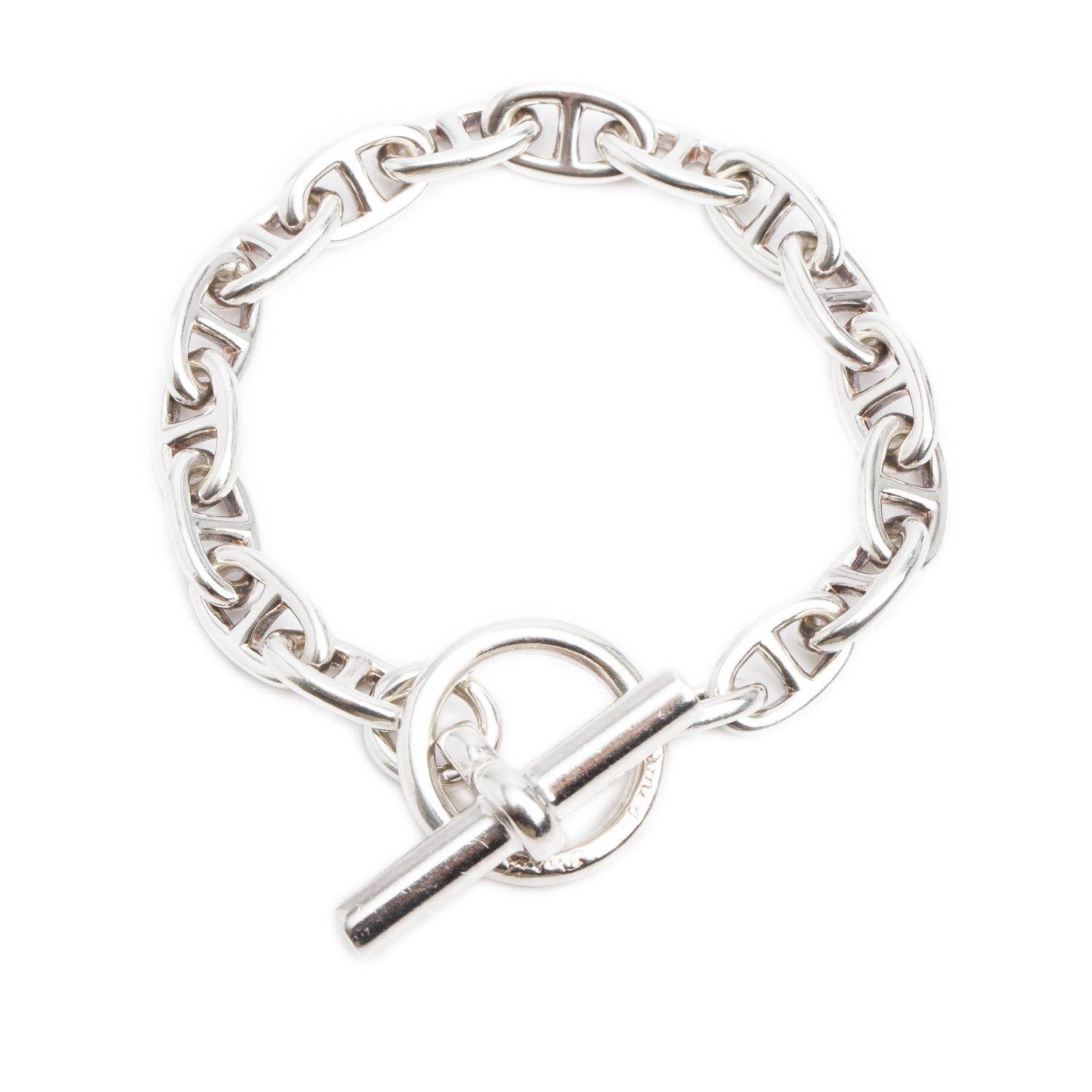 Hermes Sterling Silver Chaine D'Ancre Bracelet, Small Model