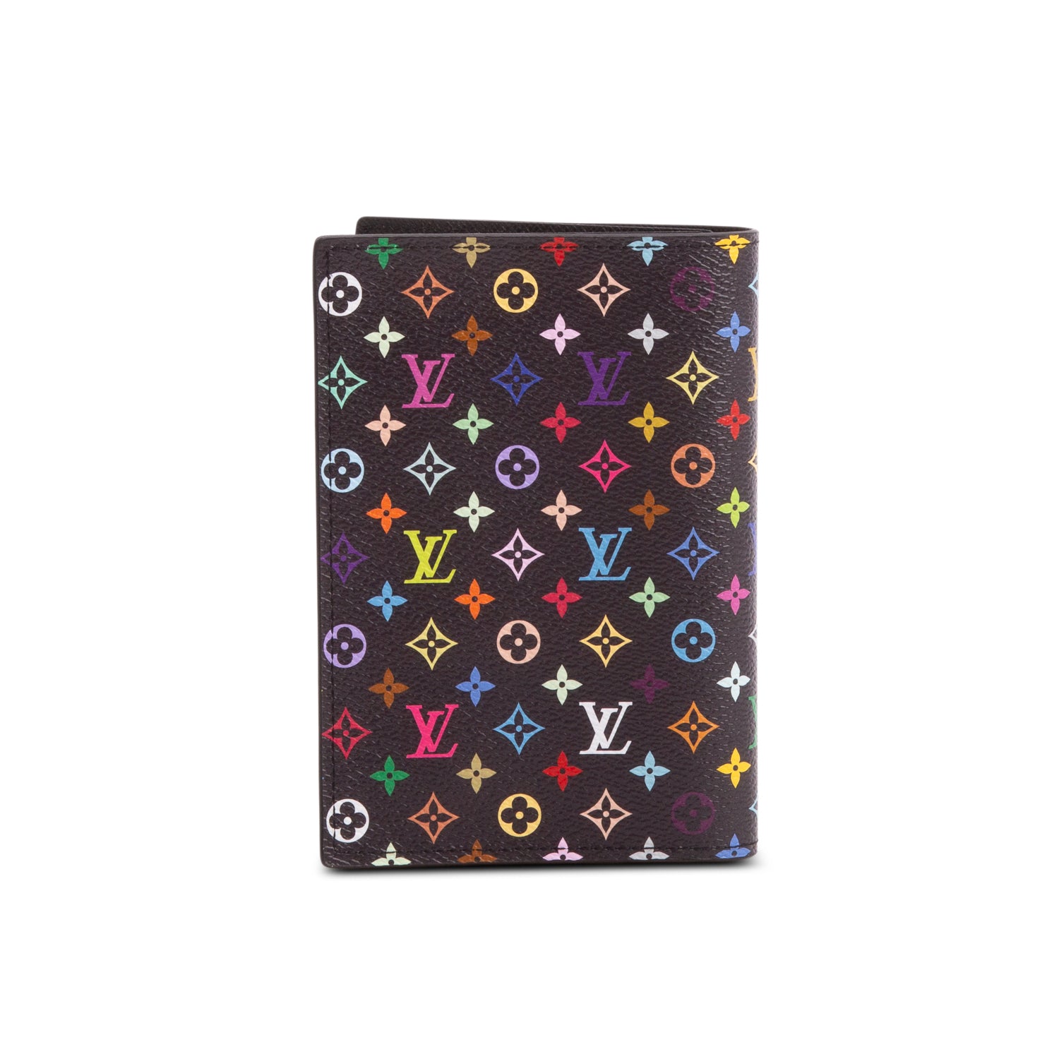 Louis Vuitton x Takashi Murakami Black Multicolore Monogram Passport Cover