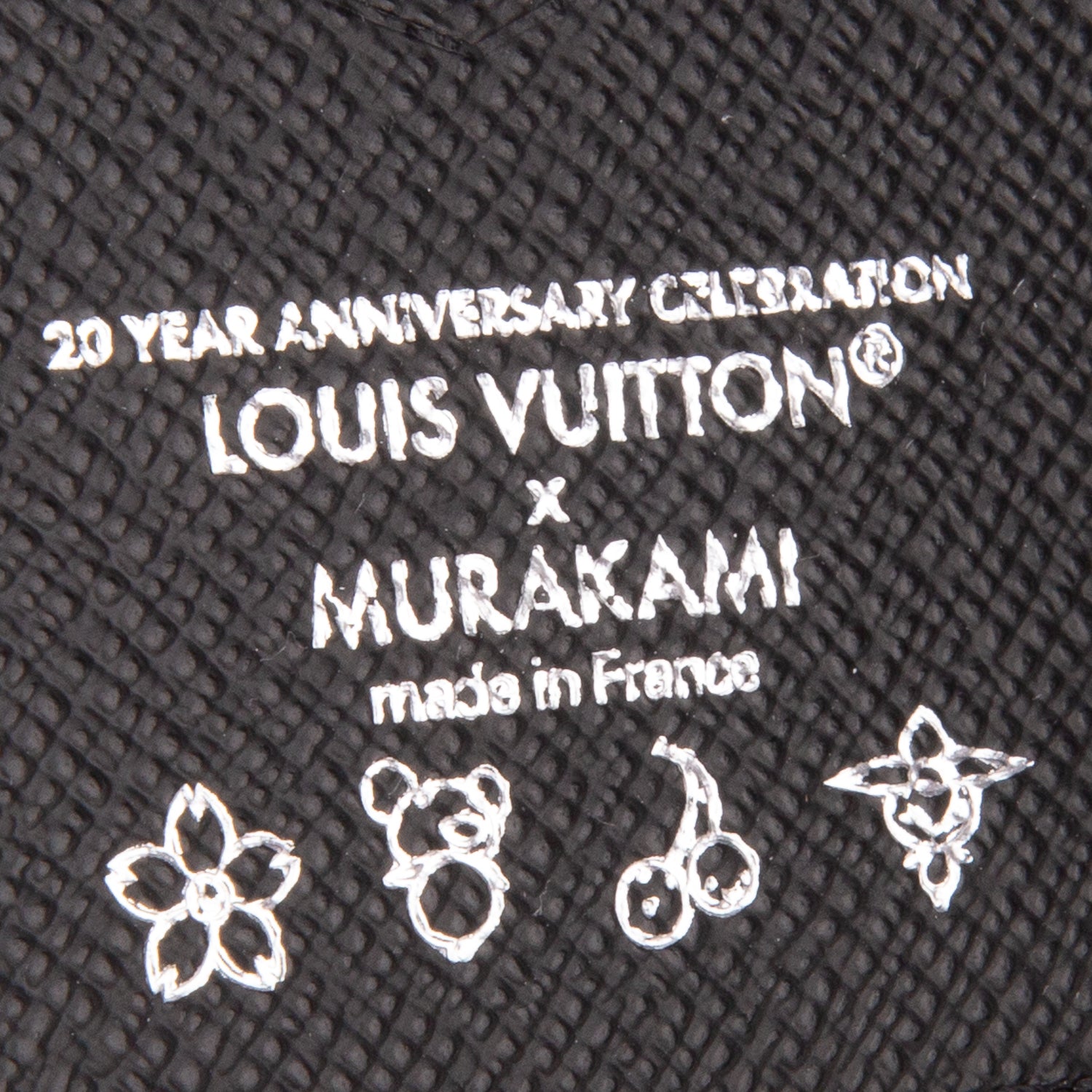 Louis Vuitton x Takashi Murakami Black Multicolore Monogram Passport Cover