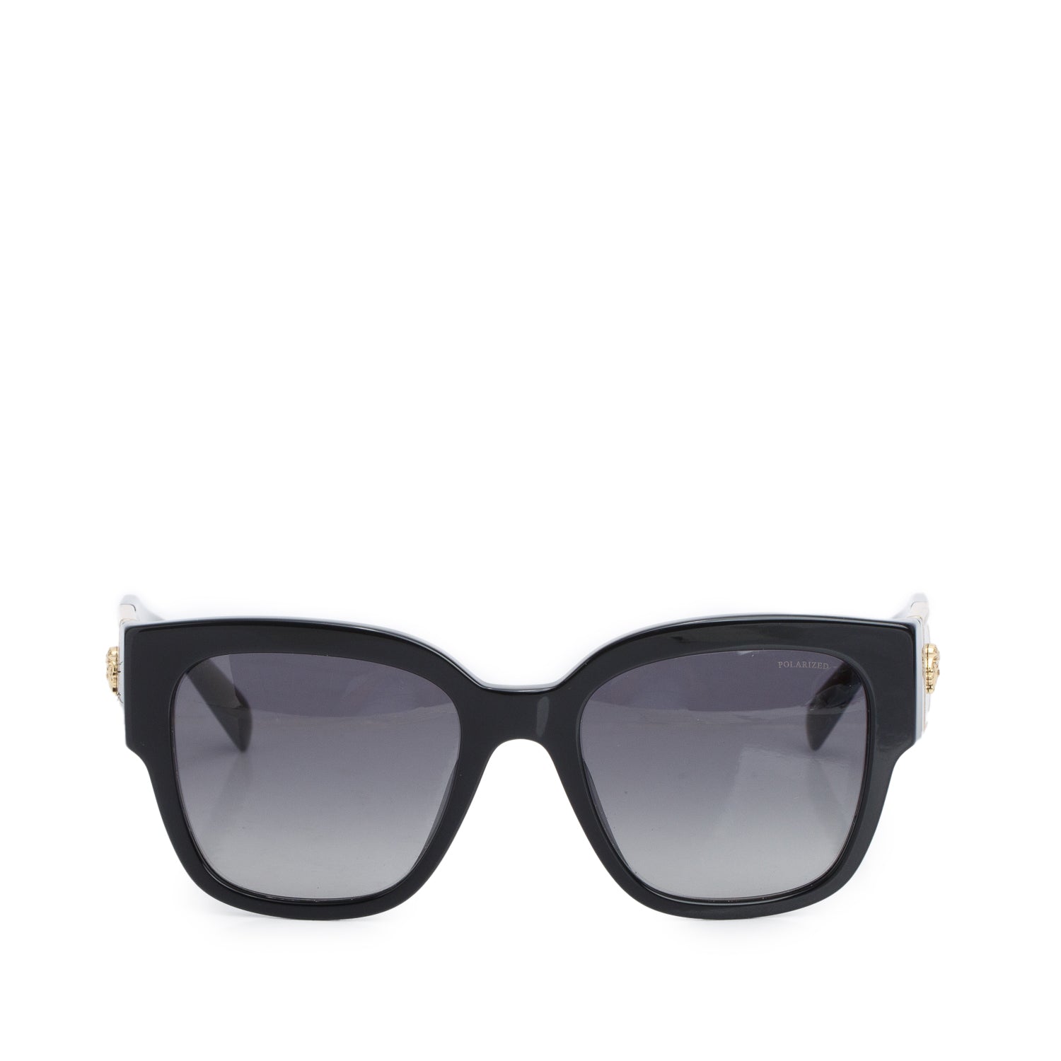Versace 4437-U Black Acetate Medusa Square Sunglasses w/ Box & Case
