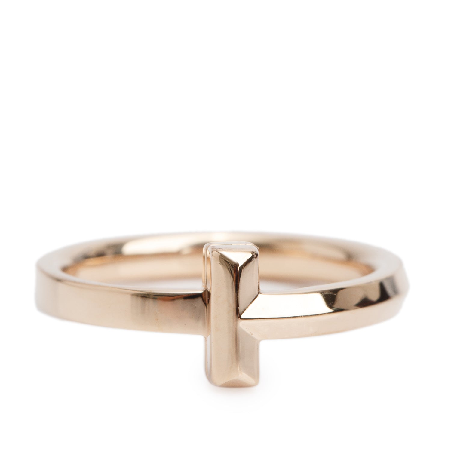 Tiffany & Co. 18k Rose Gold T1 Ring, Size 5 w/ Box