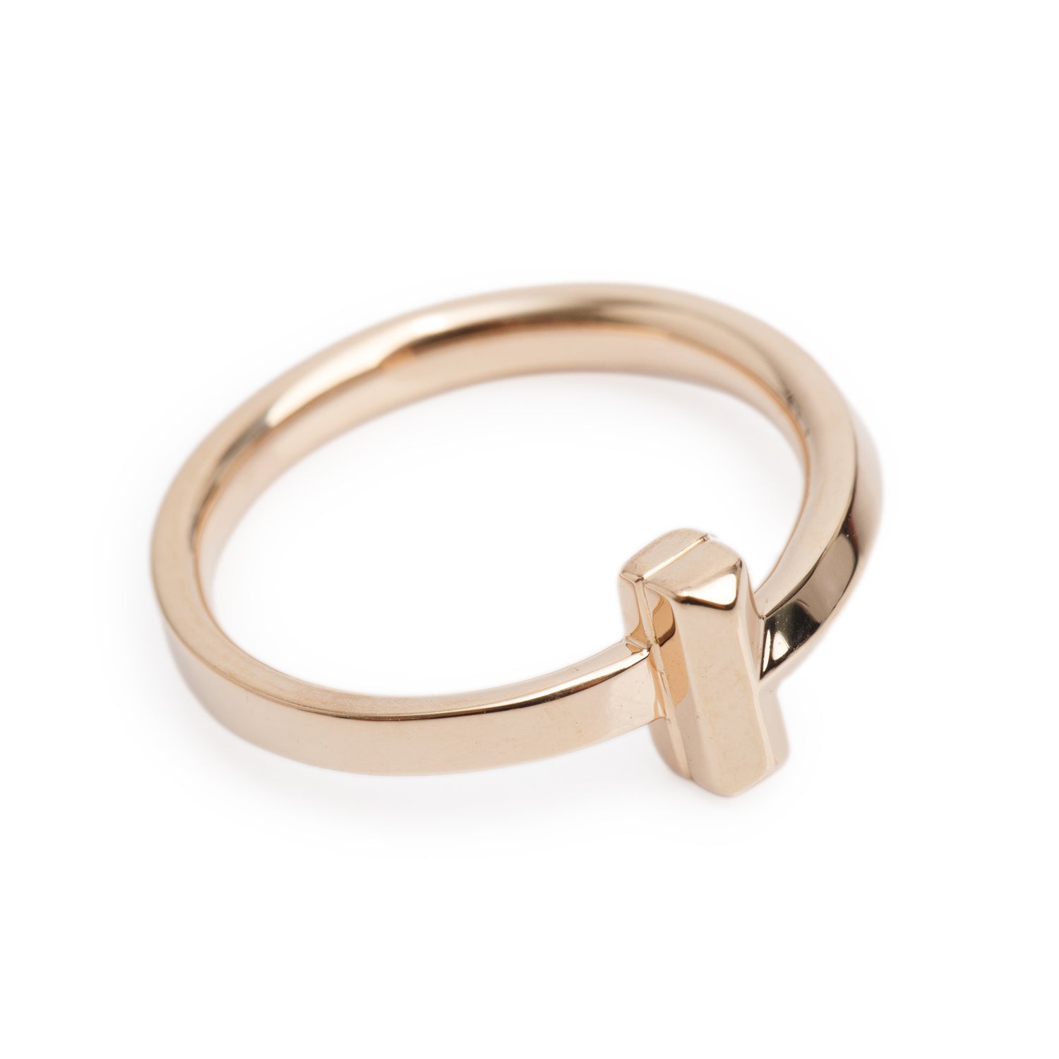 Tiffany & Co. 18k Rose Gold T1 Ring, Size 5 w/ Box